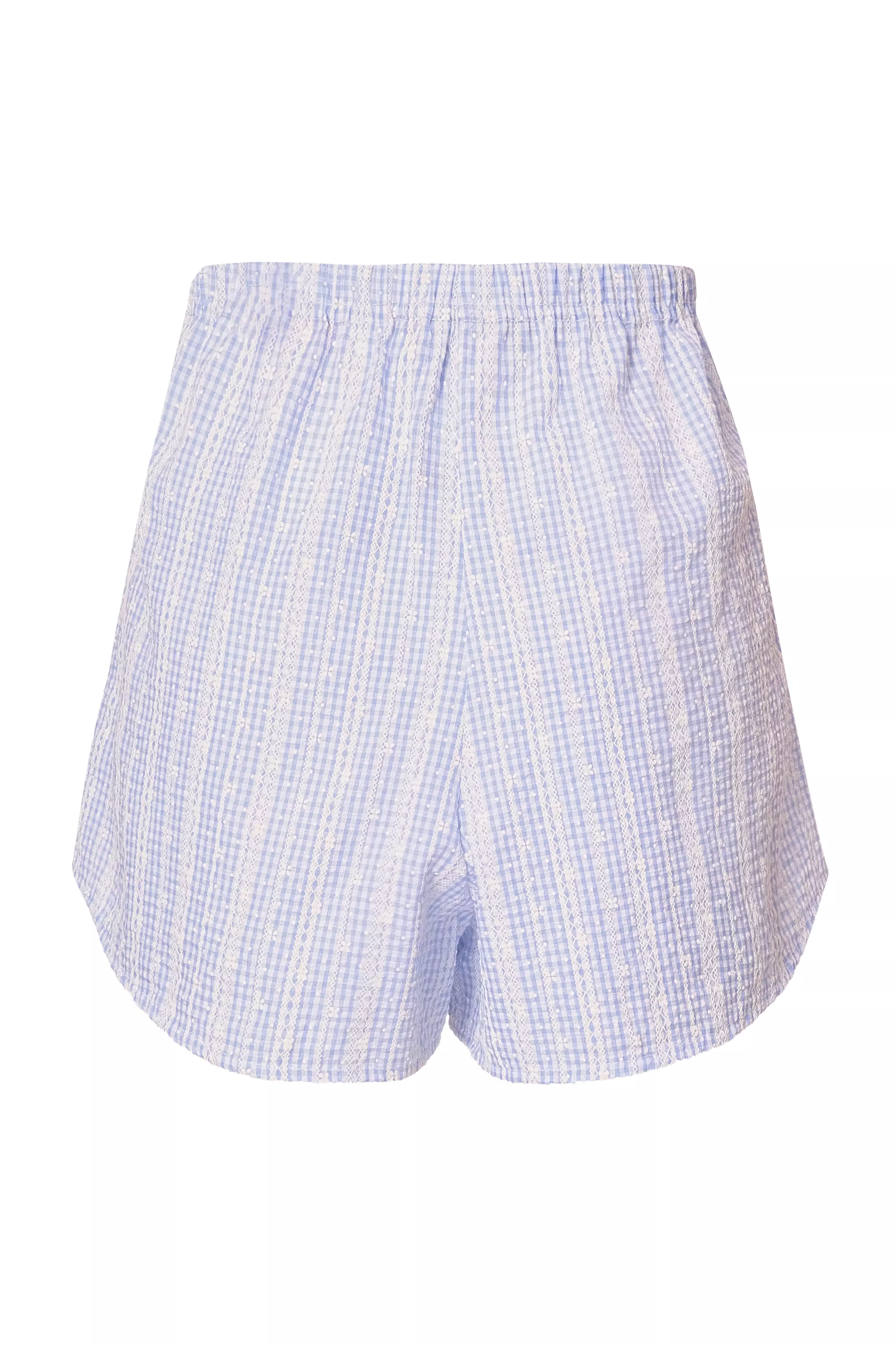 Blue Gingham Shorts