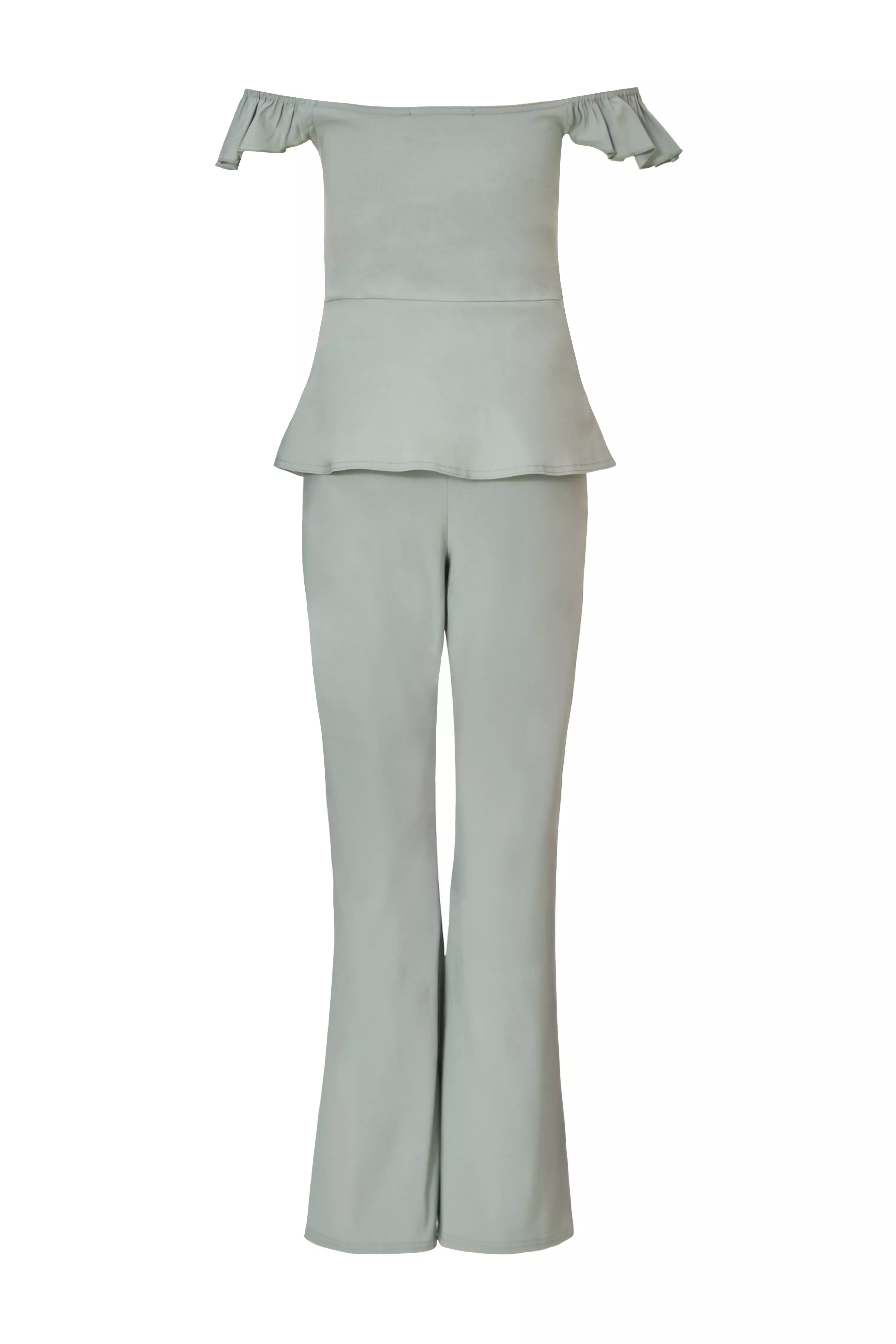 Sage Frill Sleeve Jumpsuit