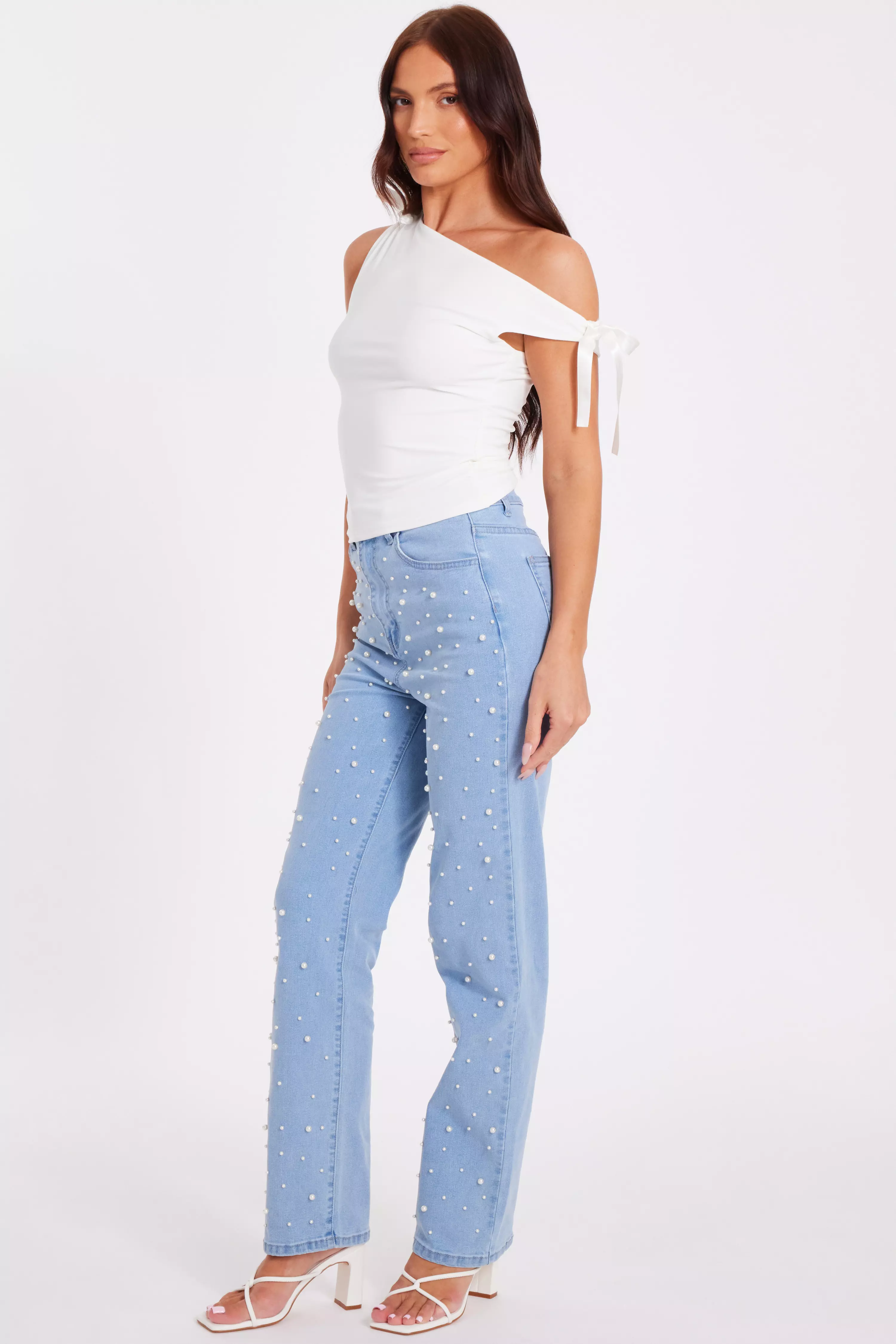 Light Denim Embellished Jeans