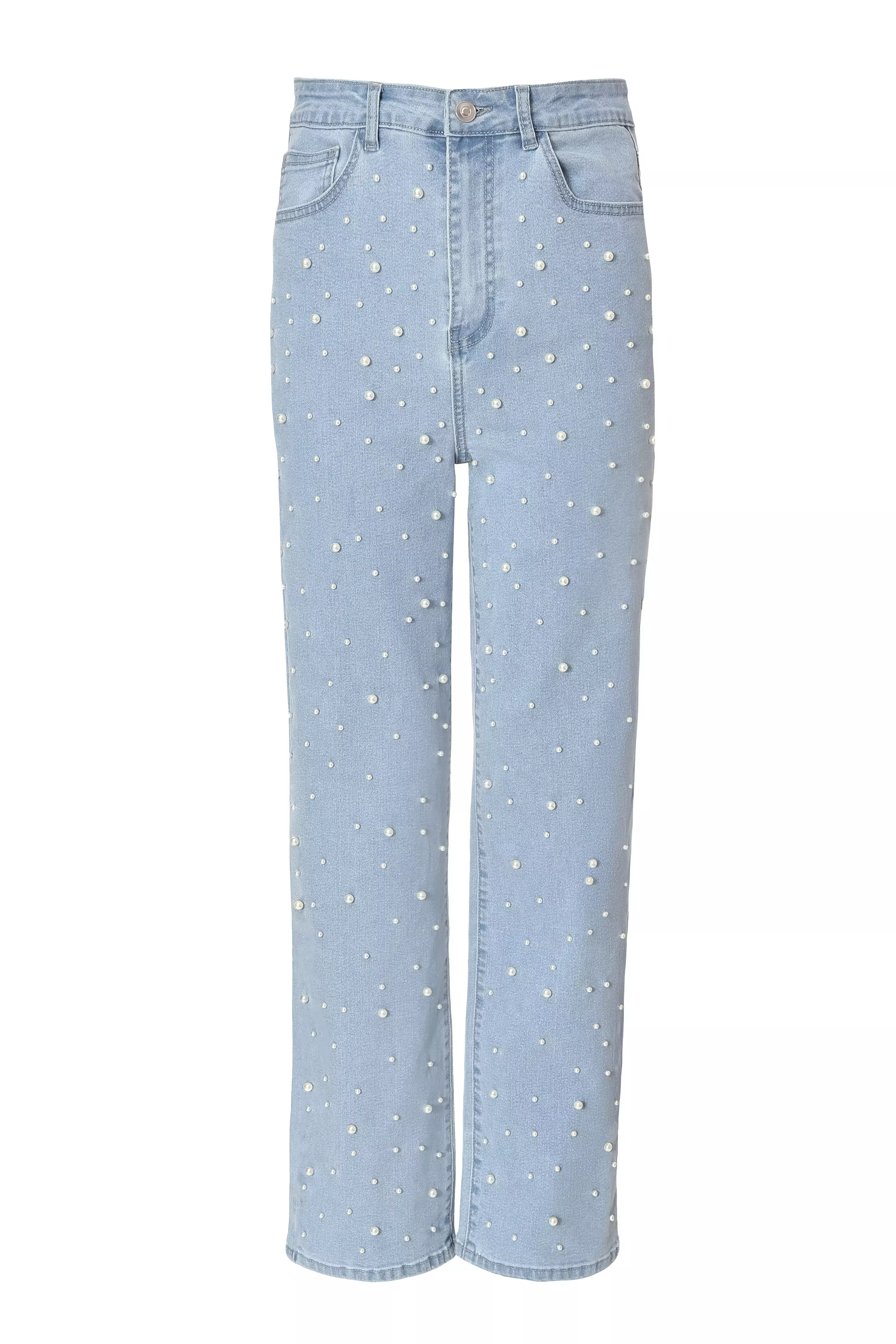 Light Denim Embellished Jeans