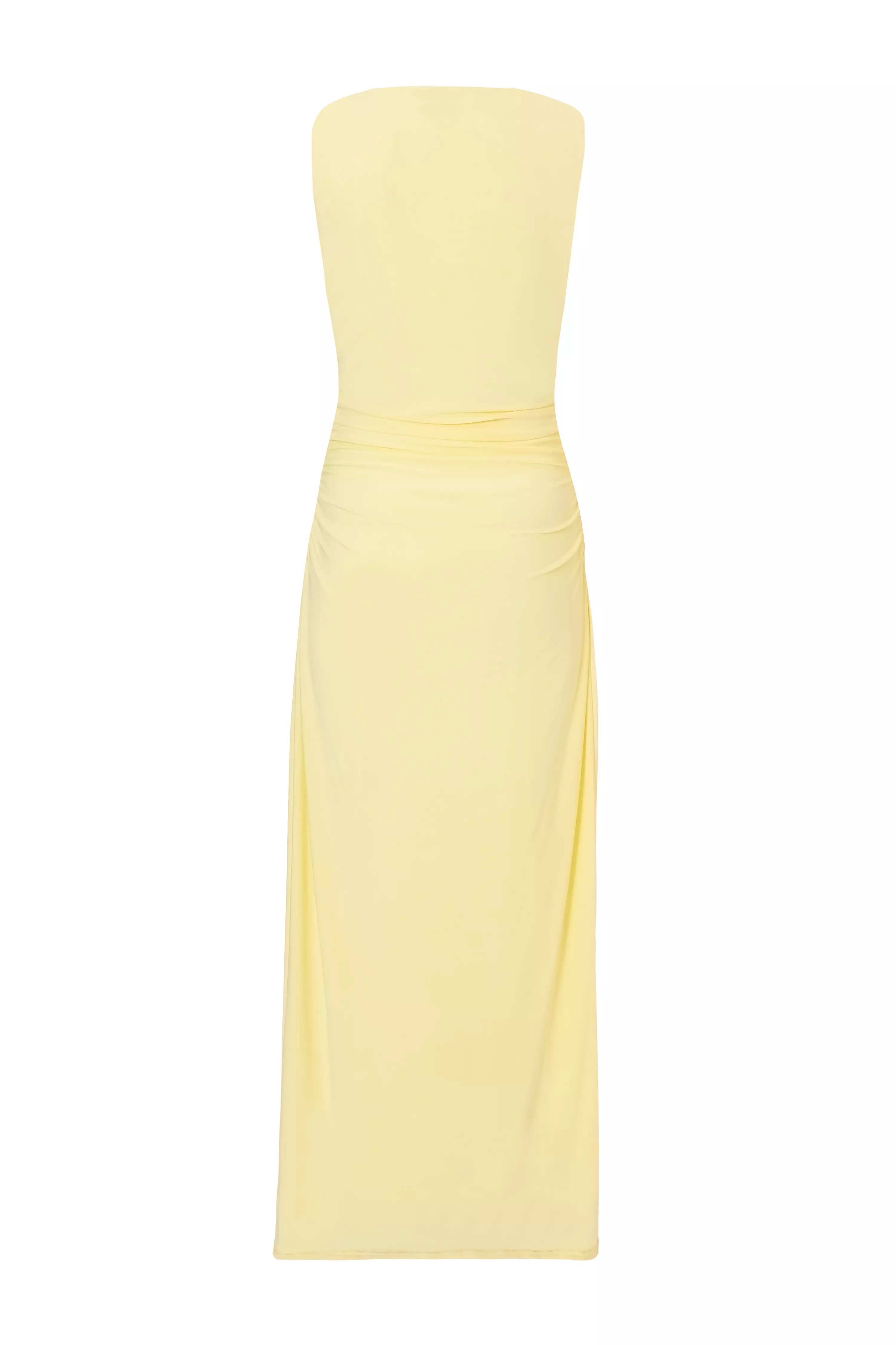 Yellow Gold Buckle Midaxi Dress