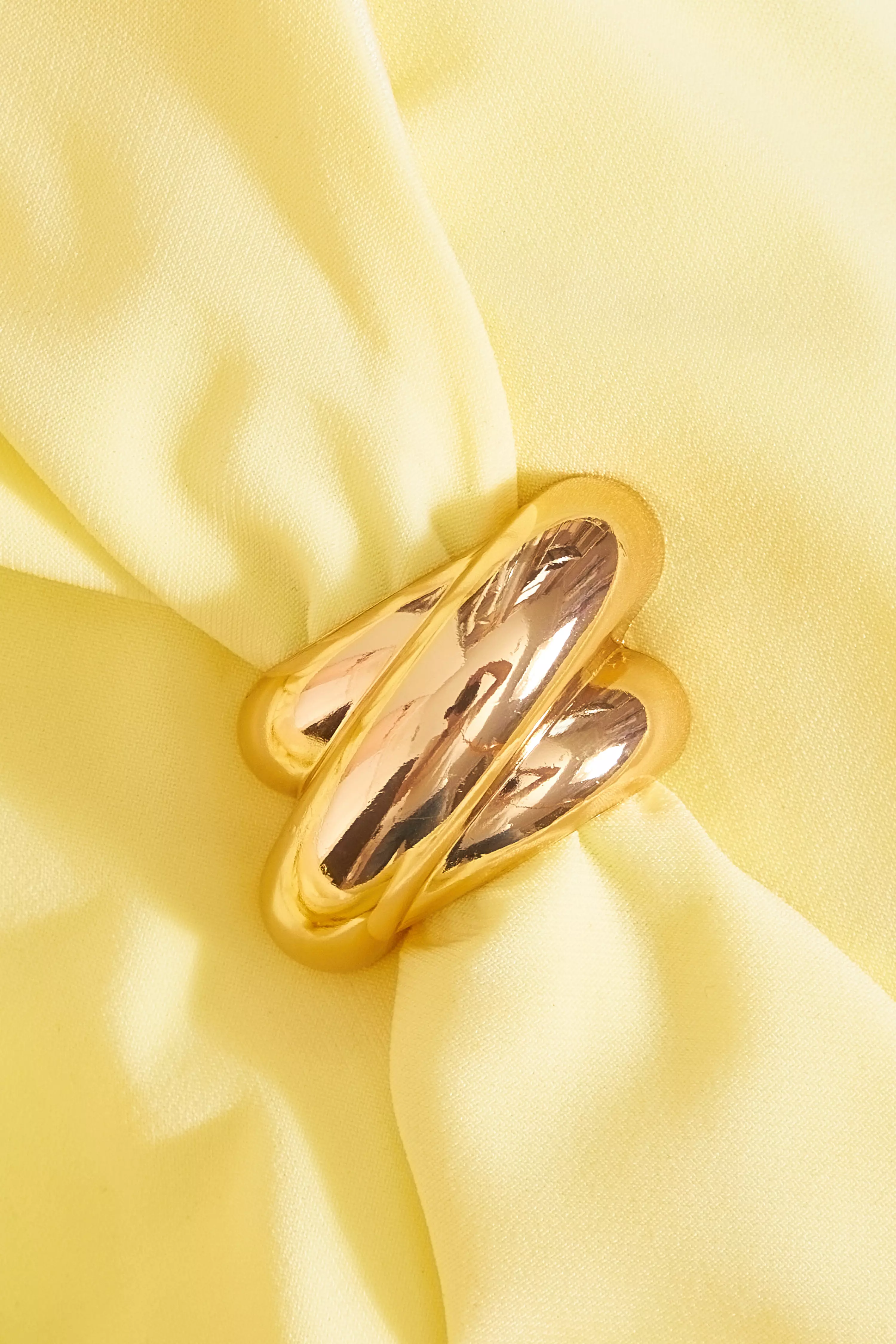 Yellow Gold Buckle Midaxi Dress