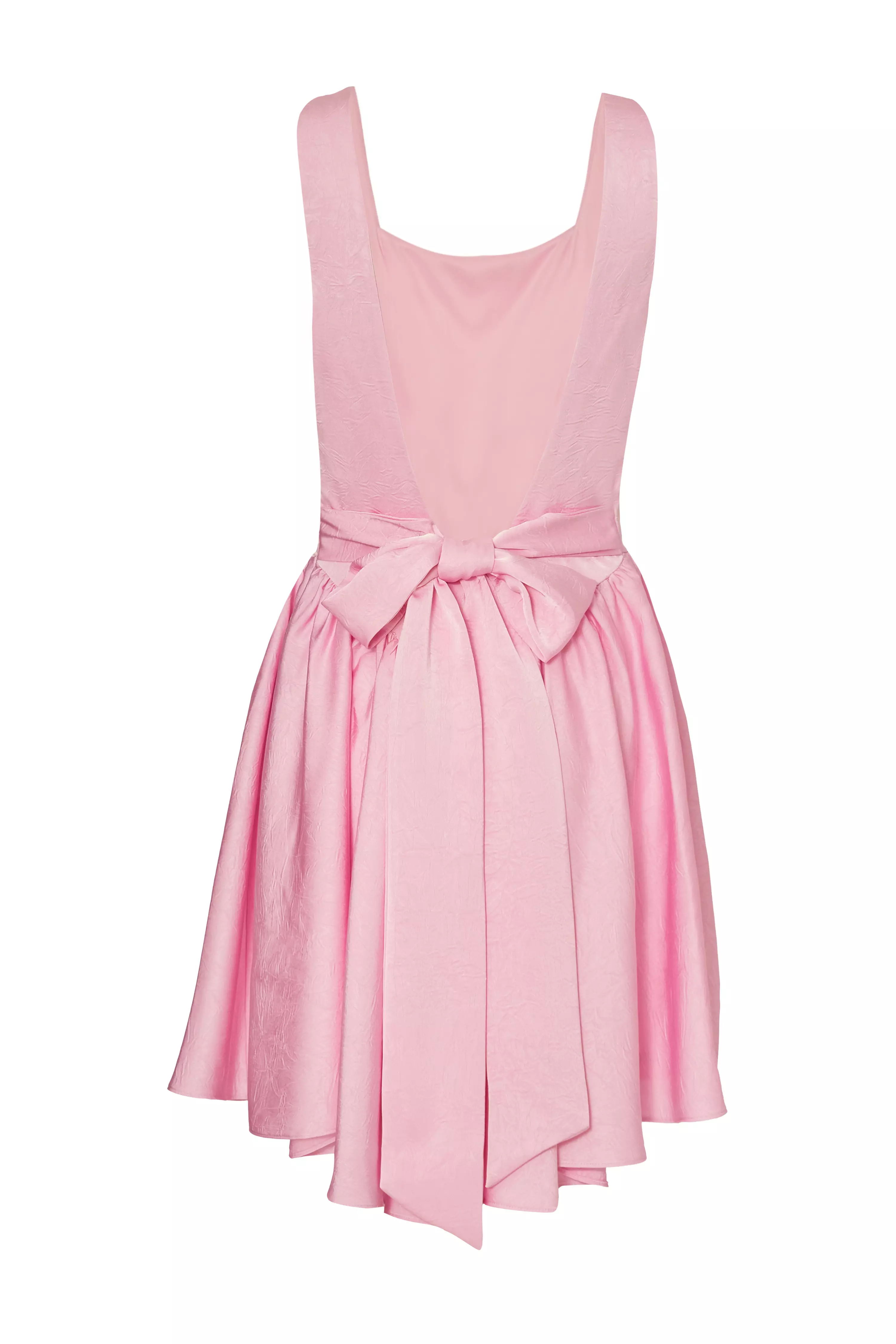 Pink Satin Corset Mini Dress