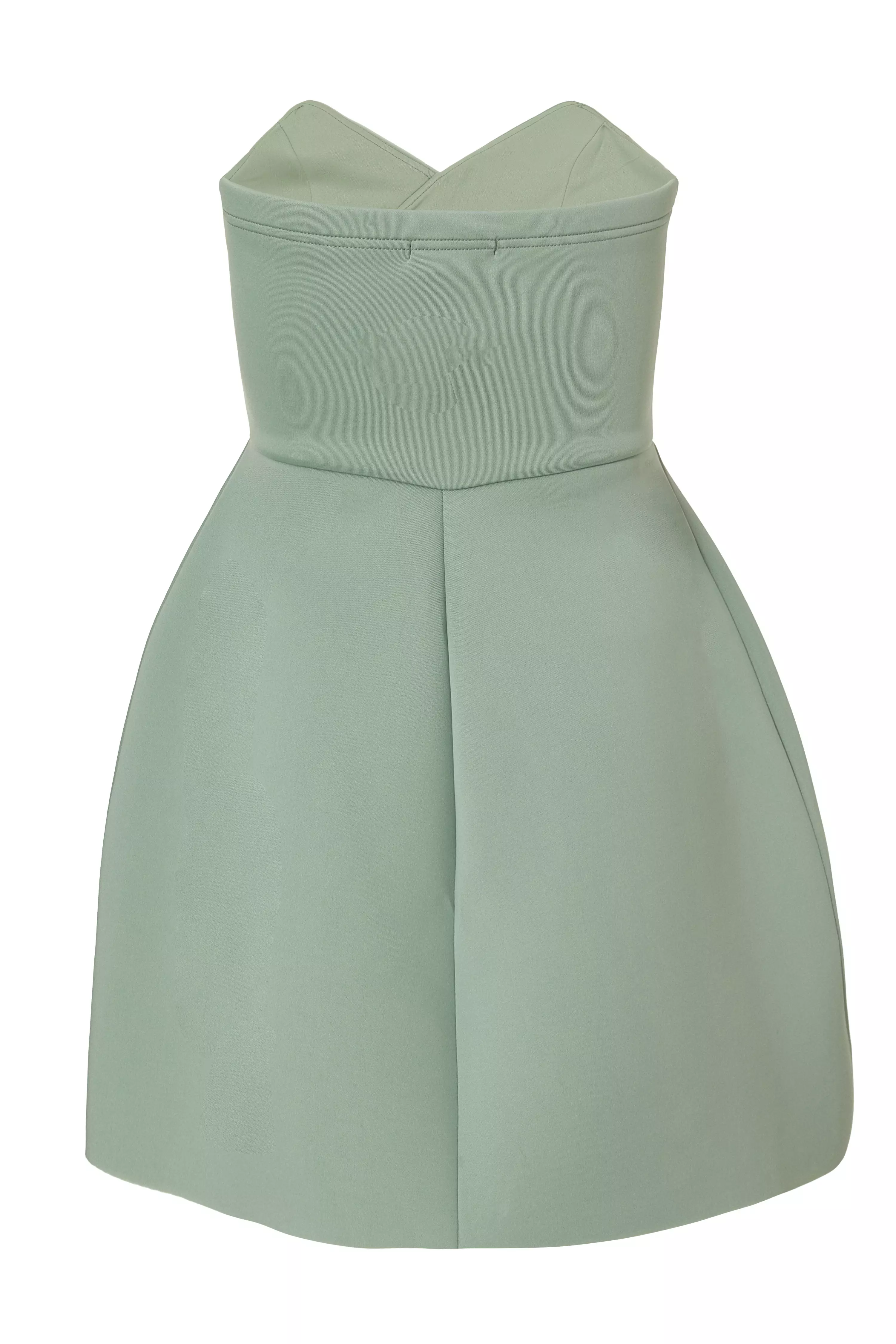 Sage Wrap Front Mini Dress