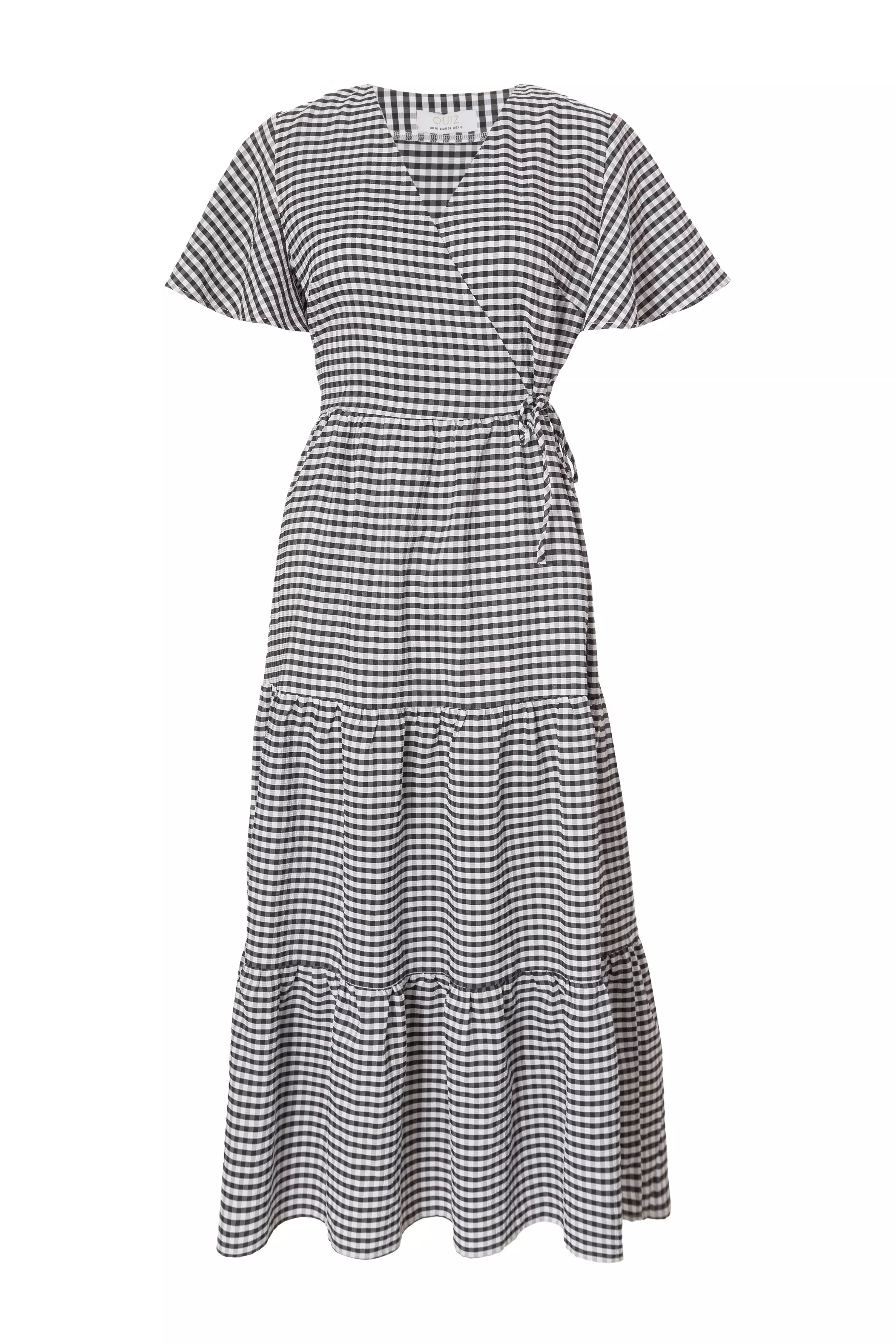 White Gingham Midaxi Dress