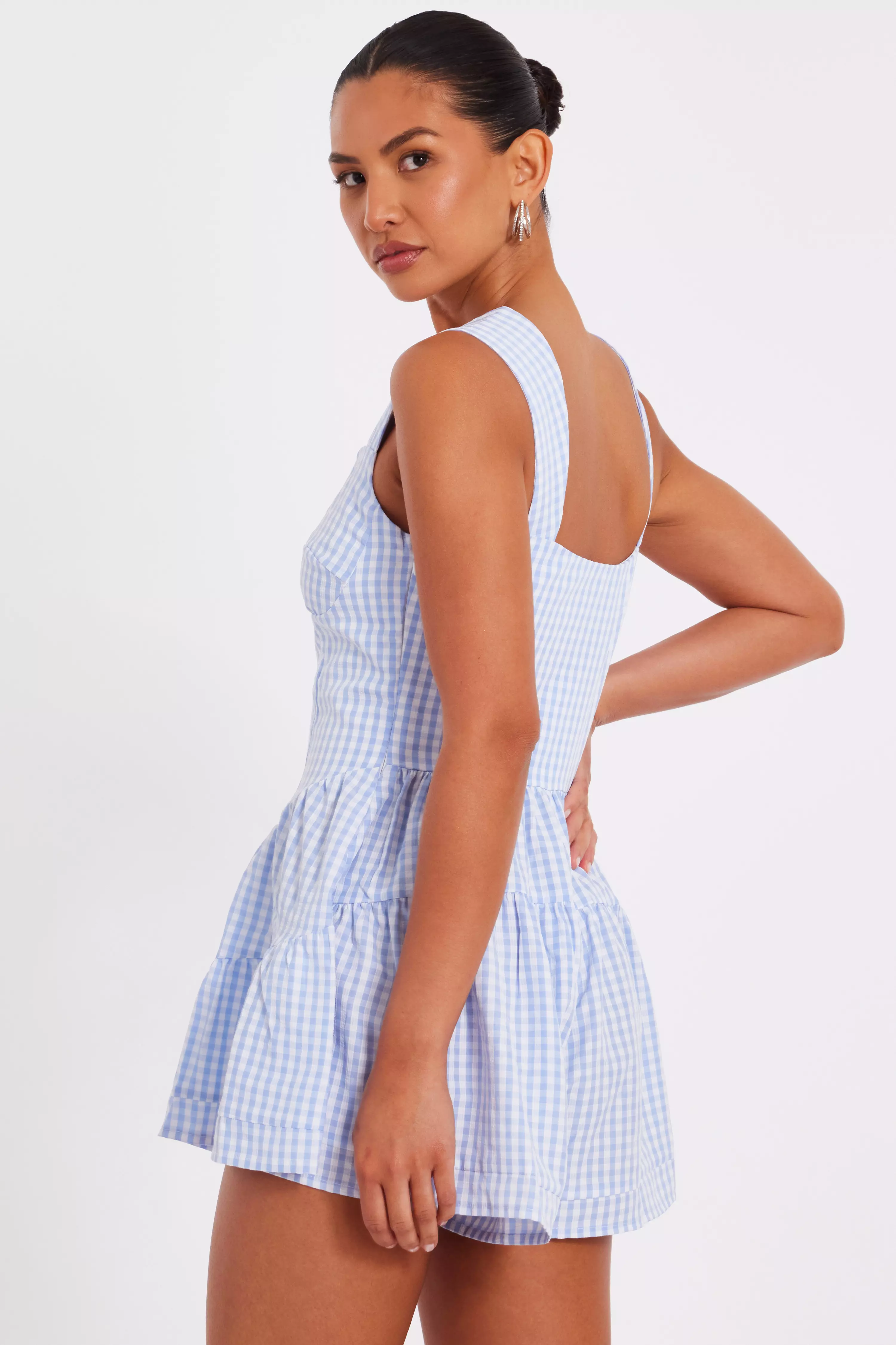 Blue Gingham Playsuit