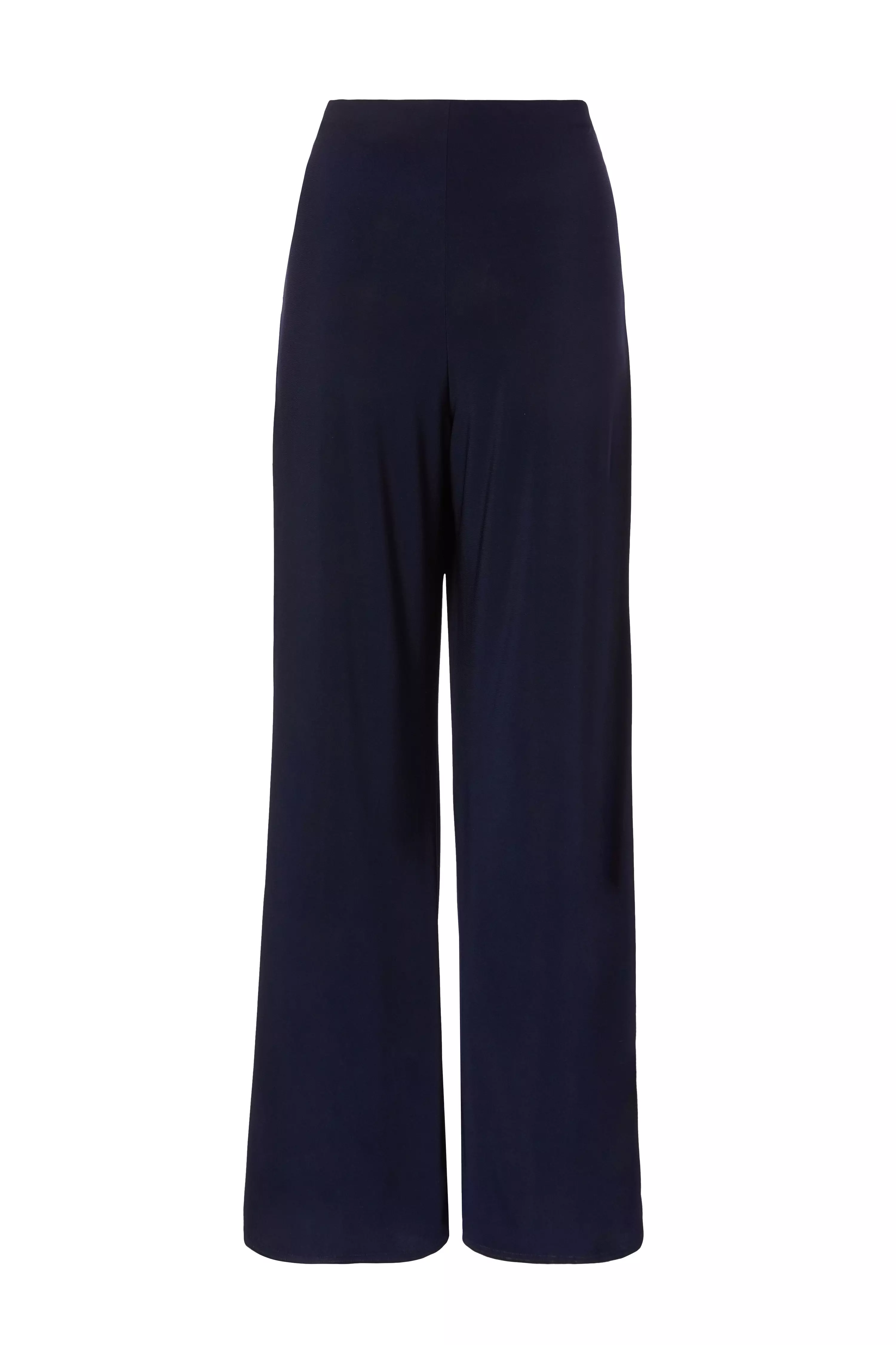 Navy Buckle Detail Trousers