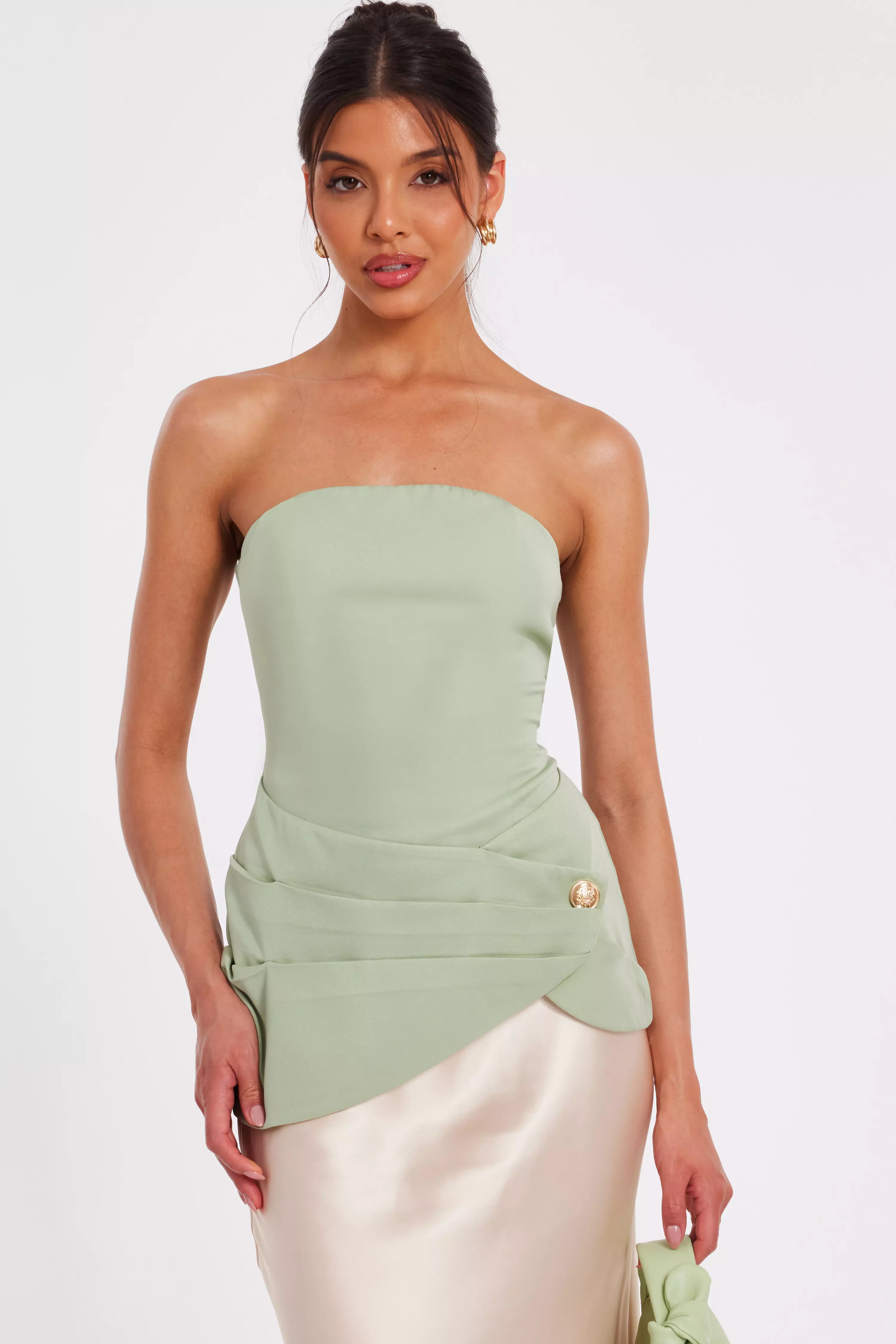 Sage Bandeau Wrap Top