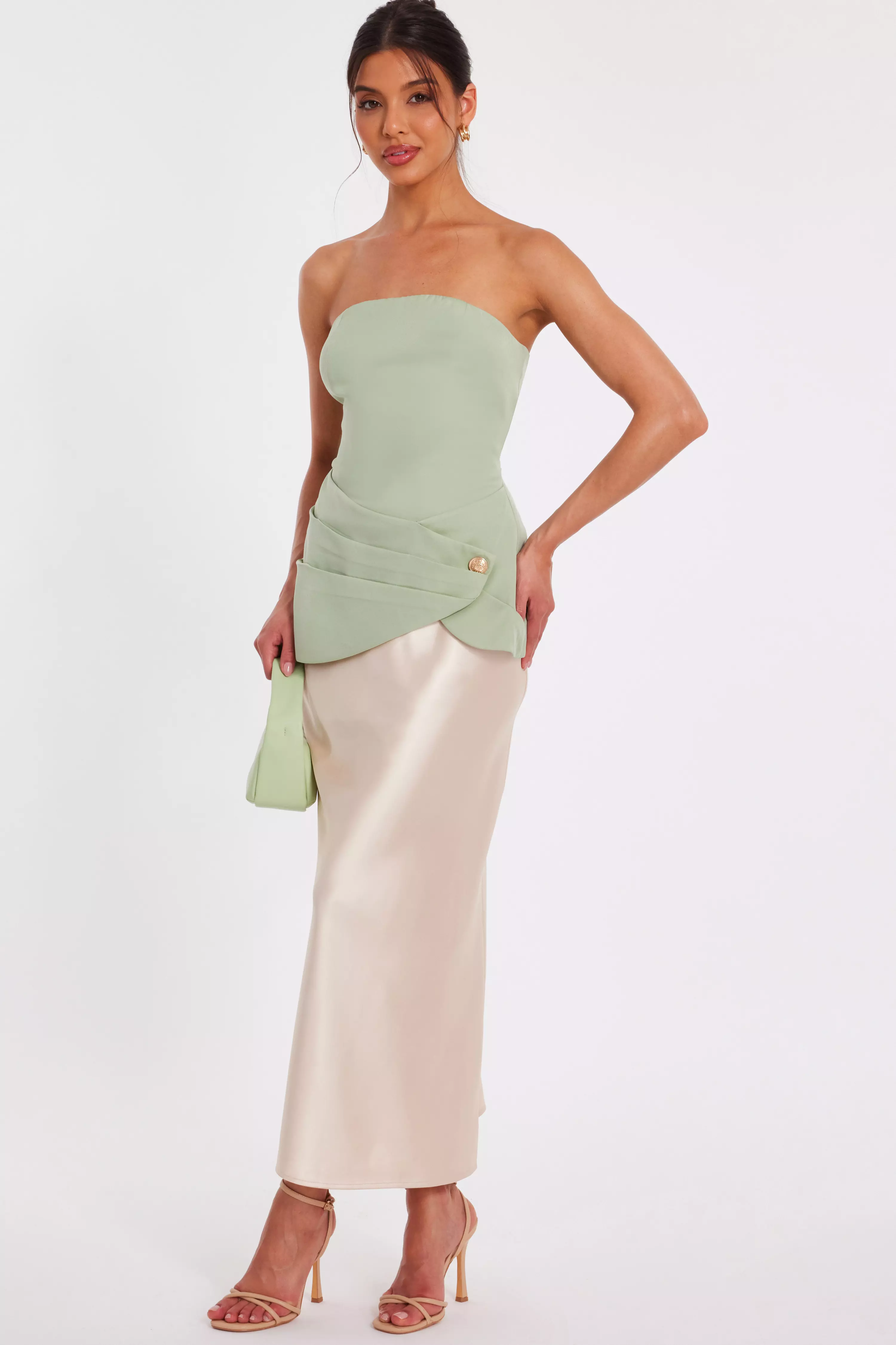Sage Bandeau Wrap Top