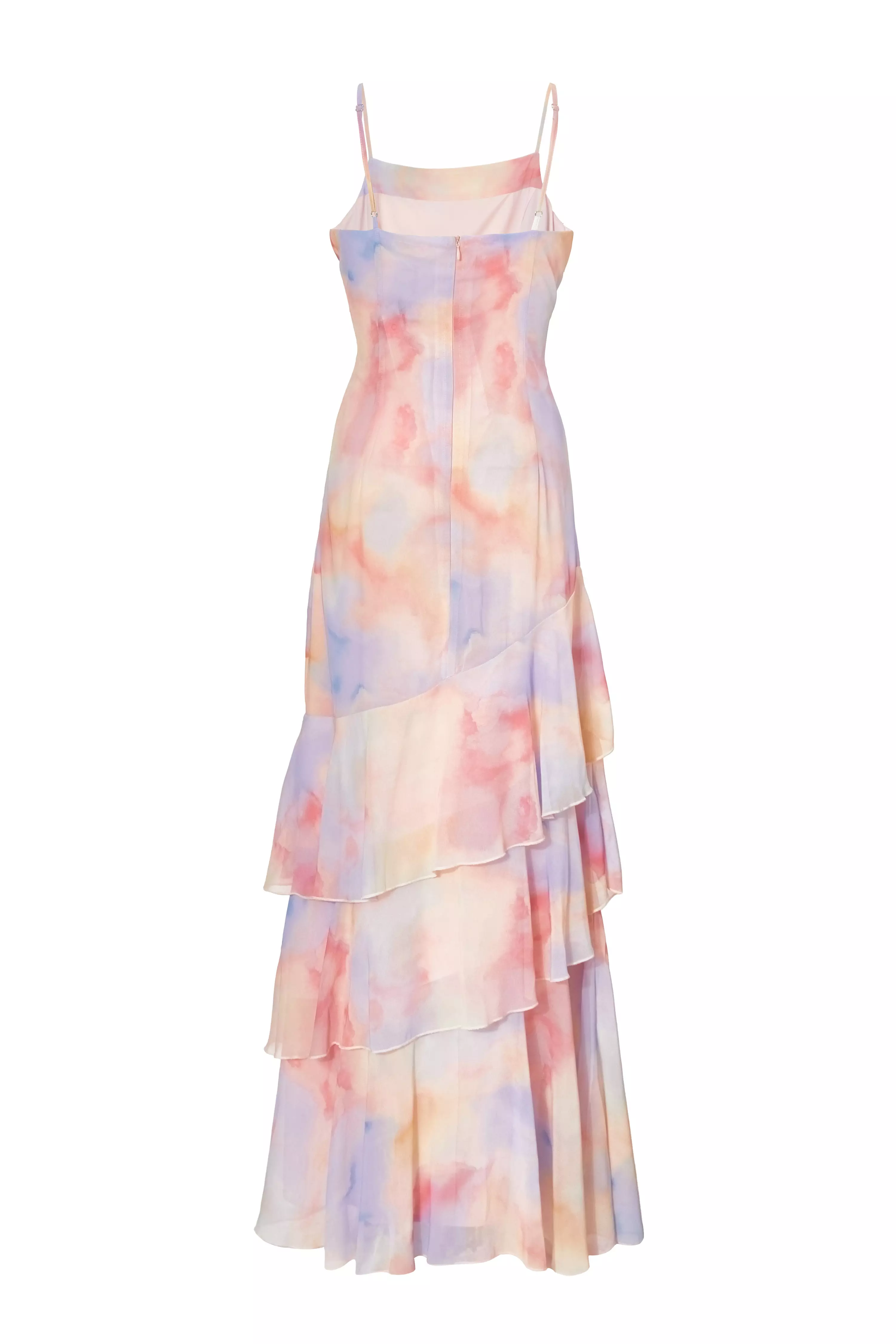 Light Pink Marble Print Maxi Dress