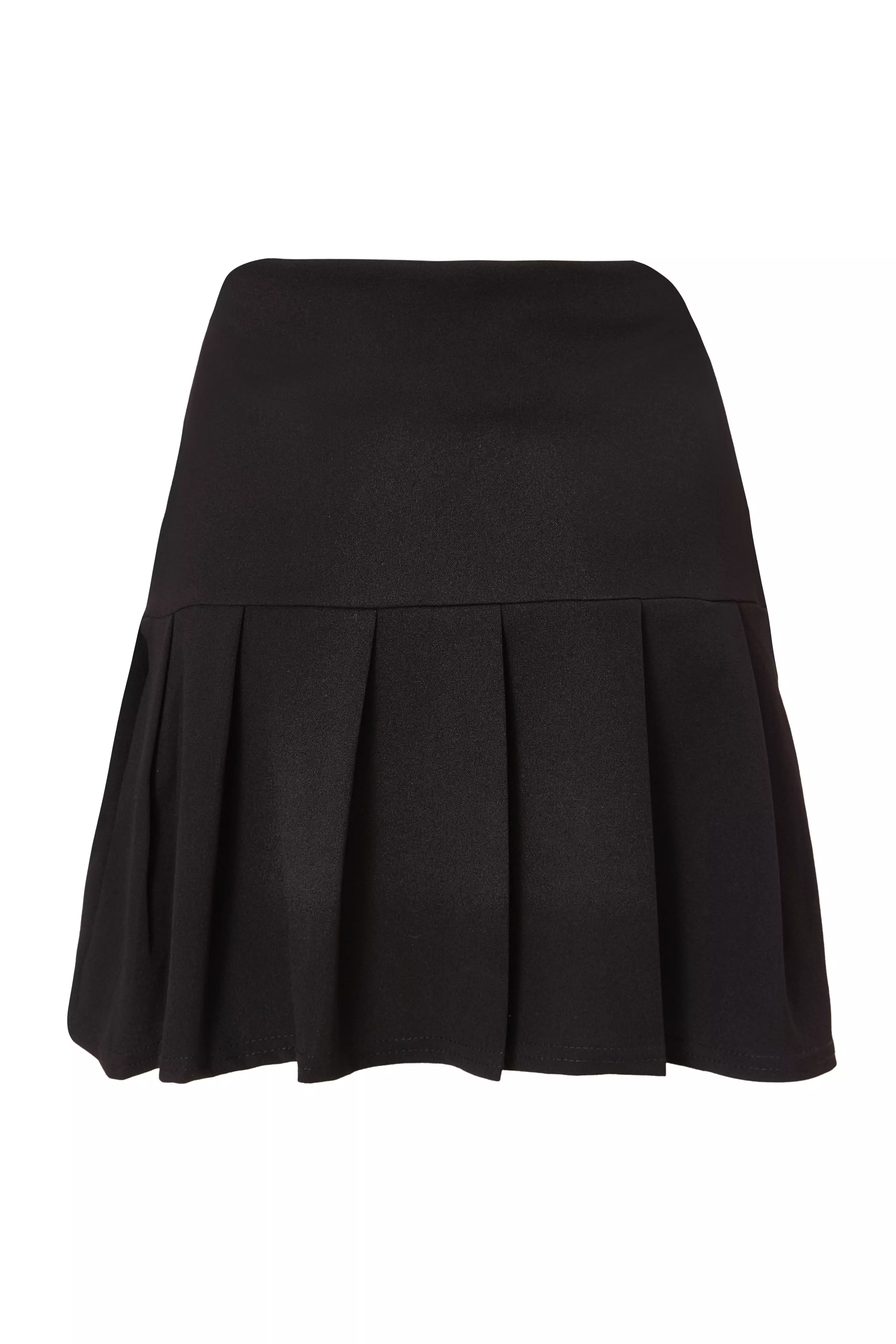 Black Bow detail Skater Skirt