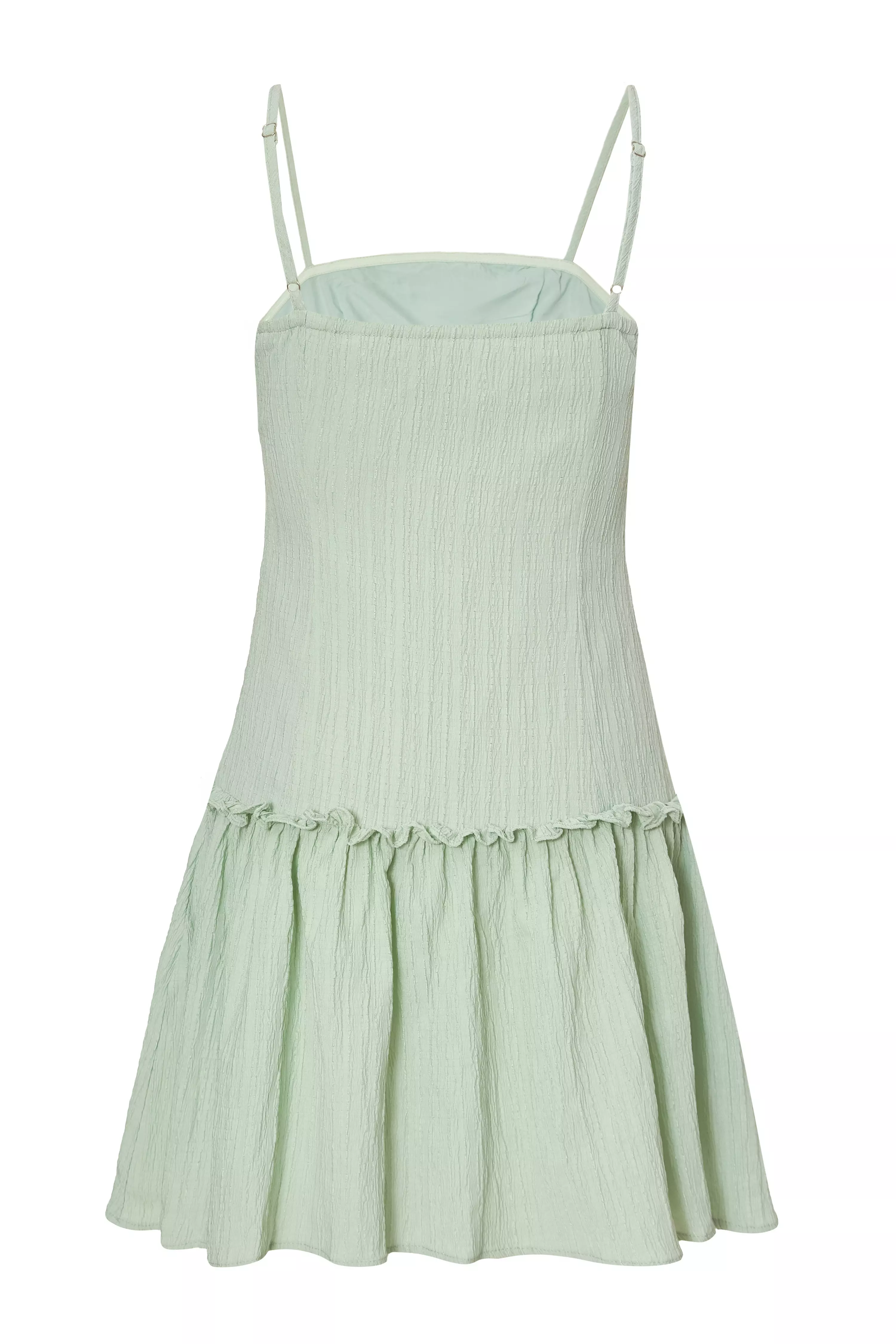 Sage Frill Mini Dress