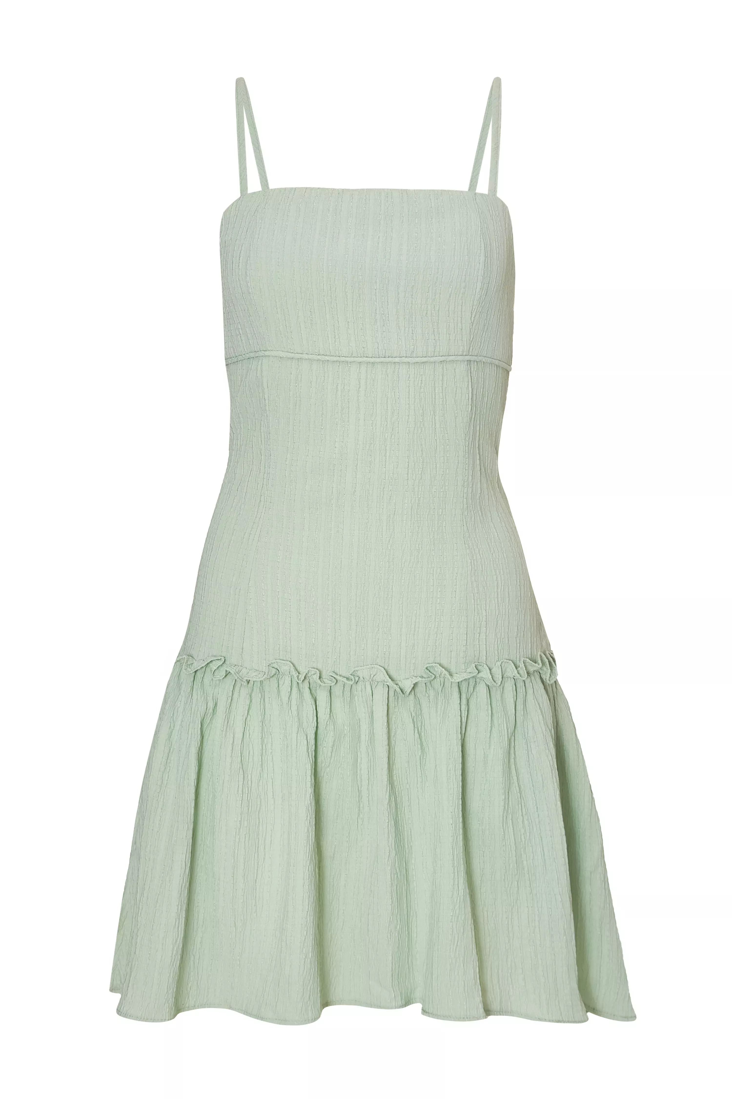 Sage Frill Mini Dress