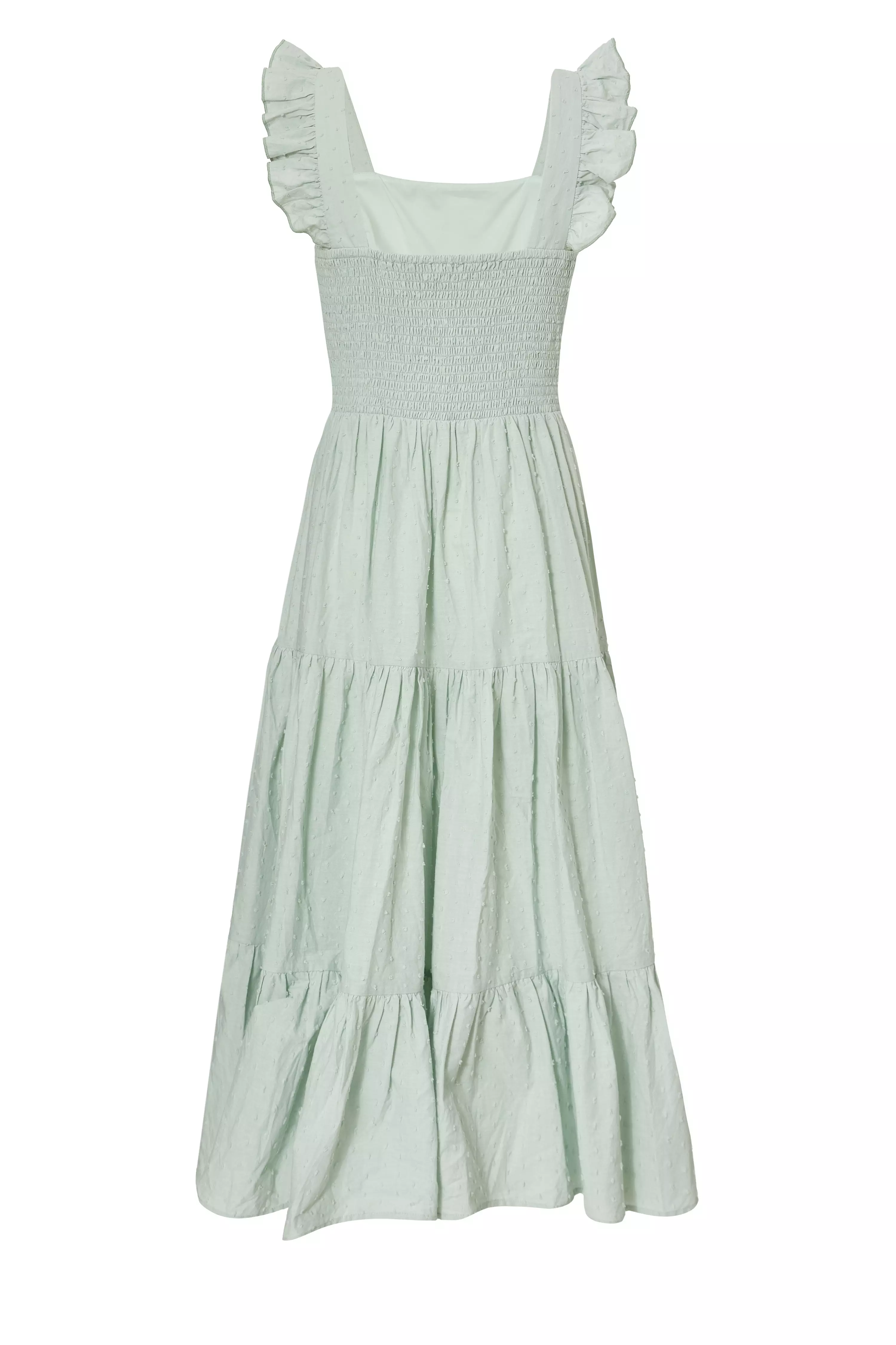Sage Tiered Midi Dress