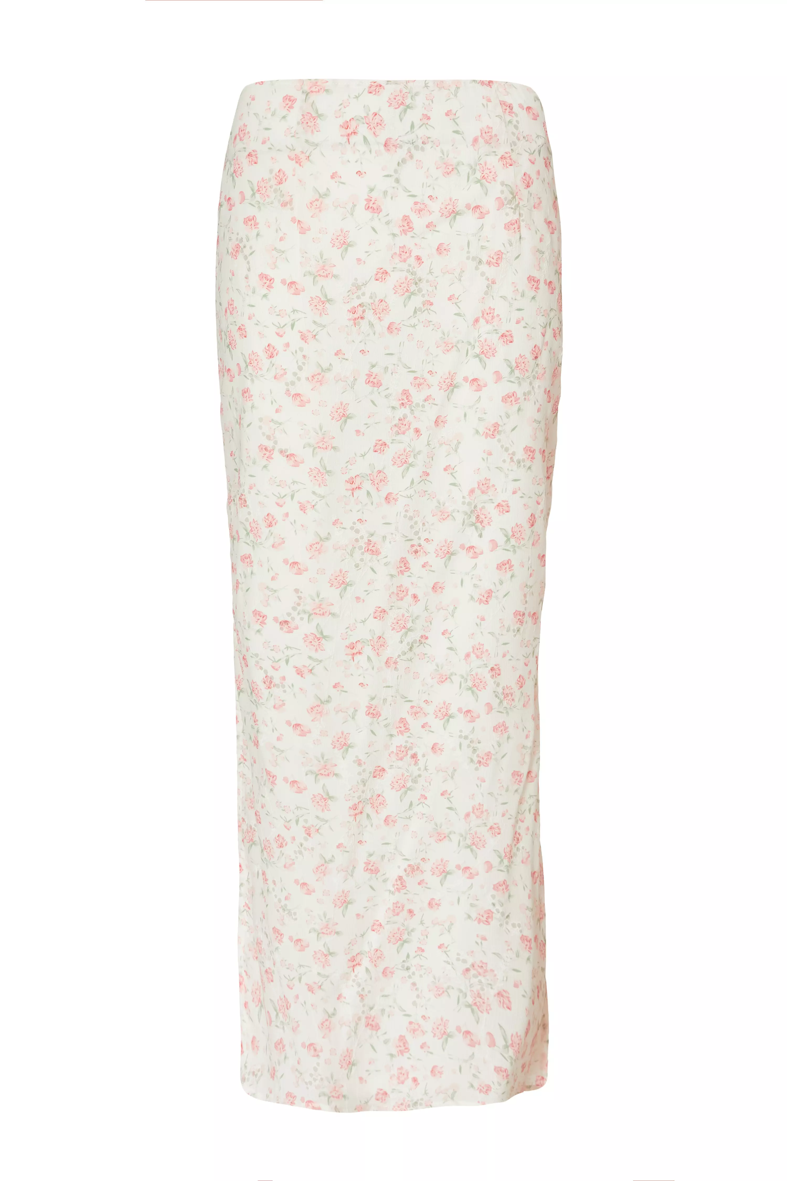 Floral Print Midaxi Skirt