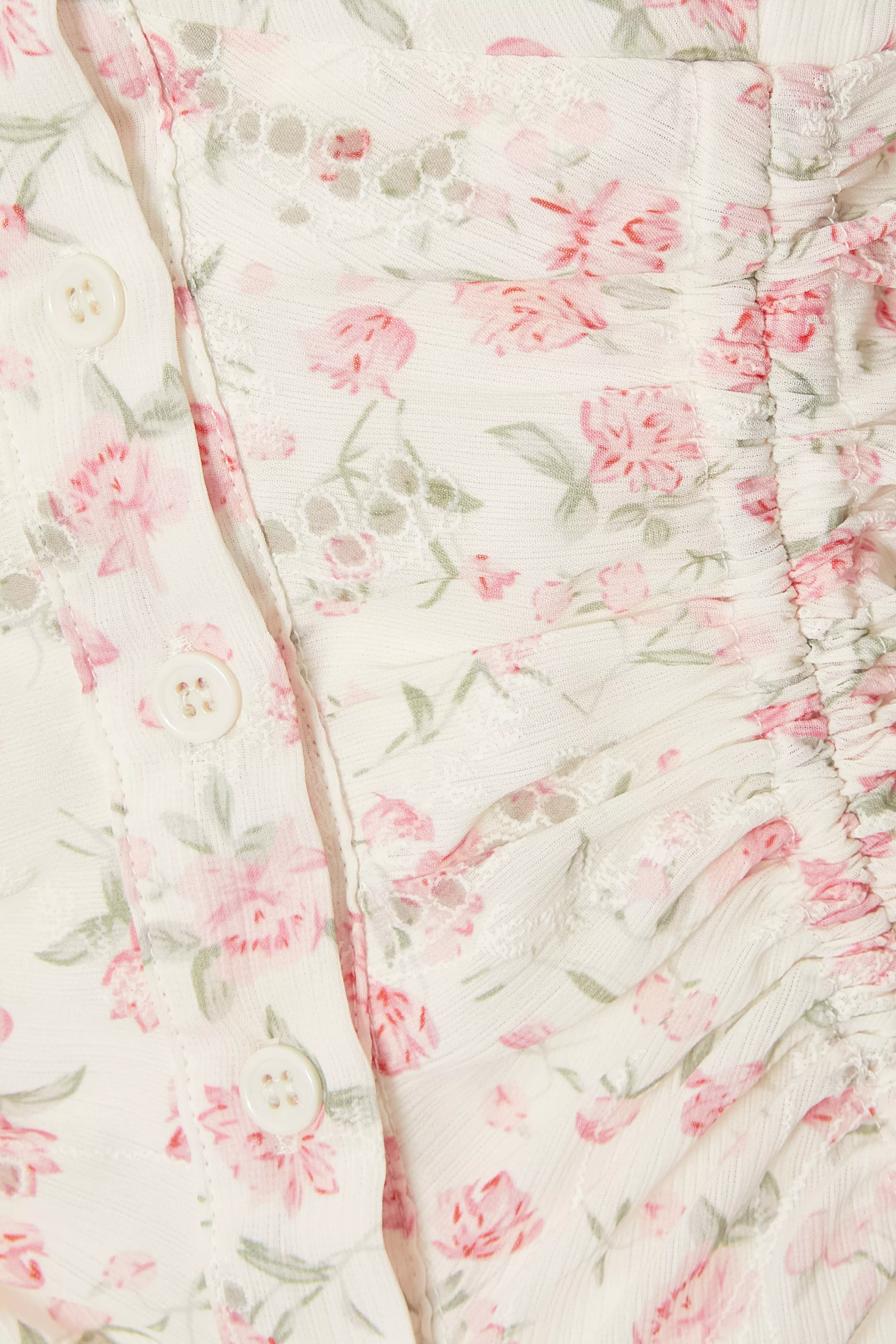 Floral Print Ruched Top