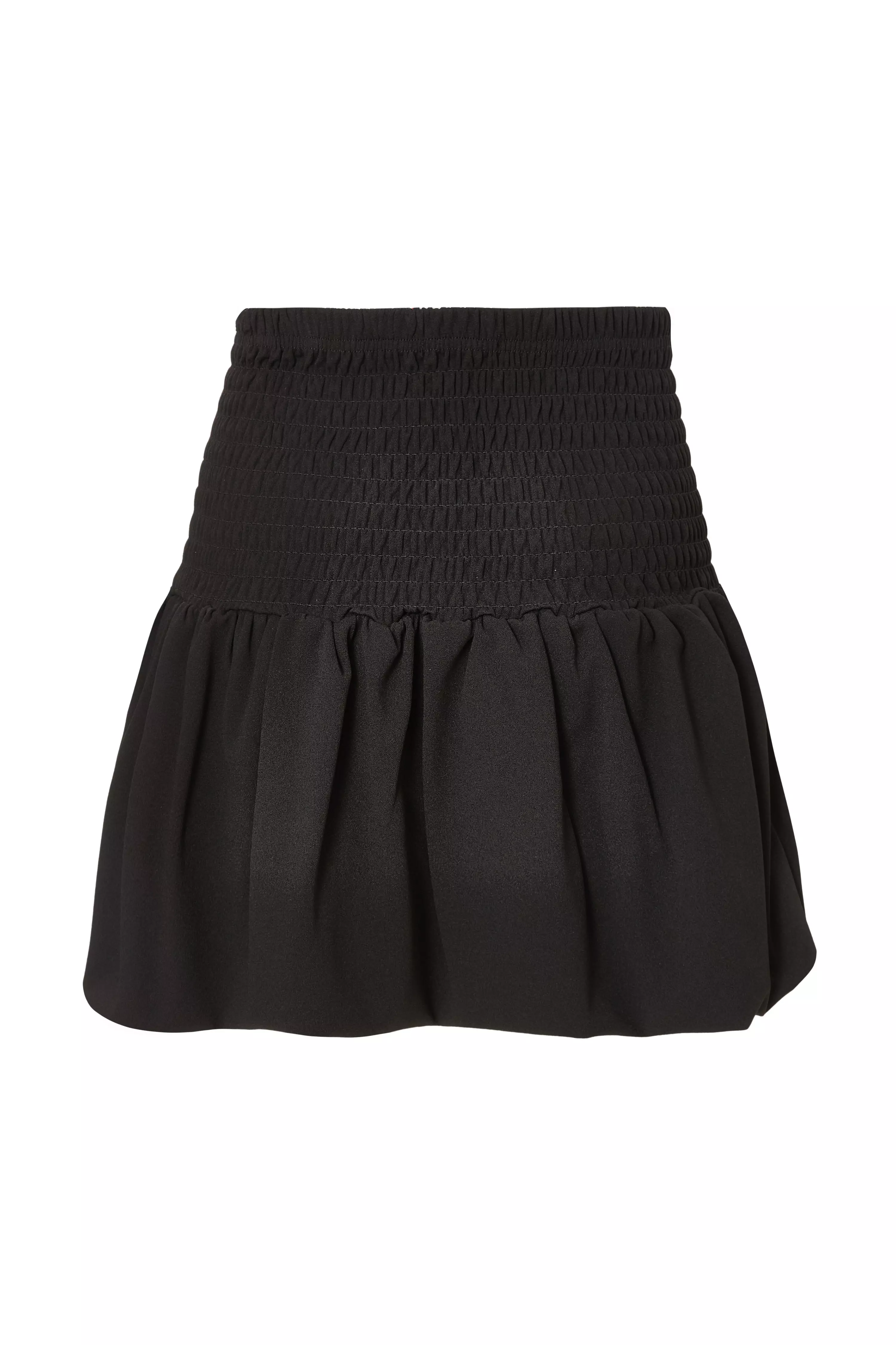 Black Bubble Hem Mini Skirt
