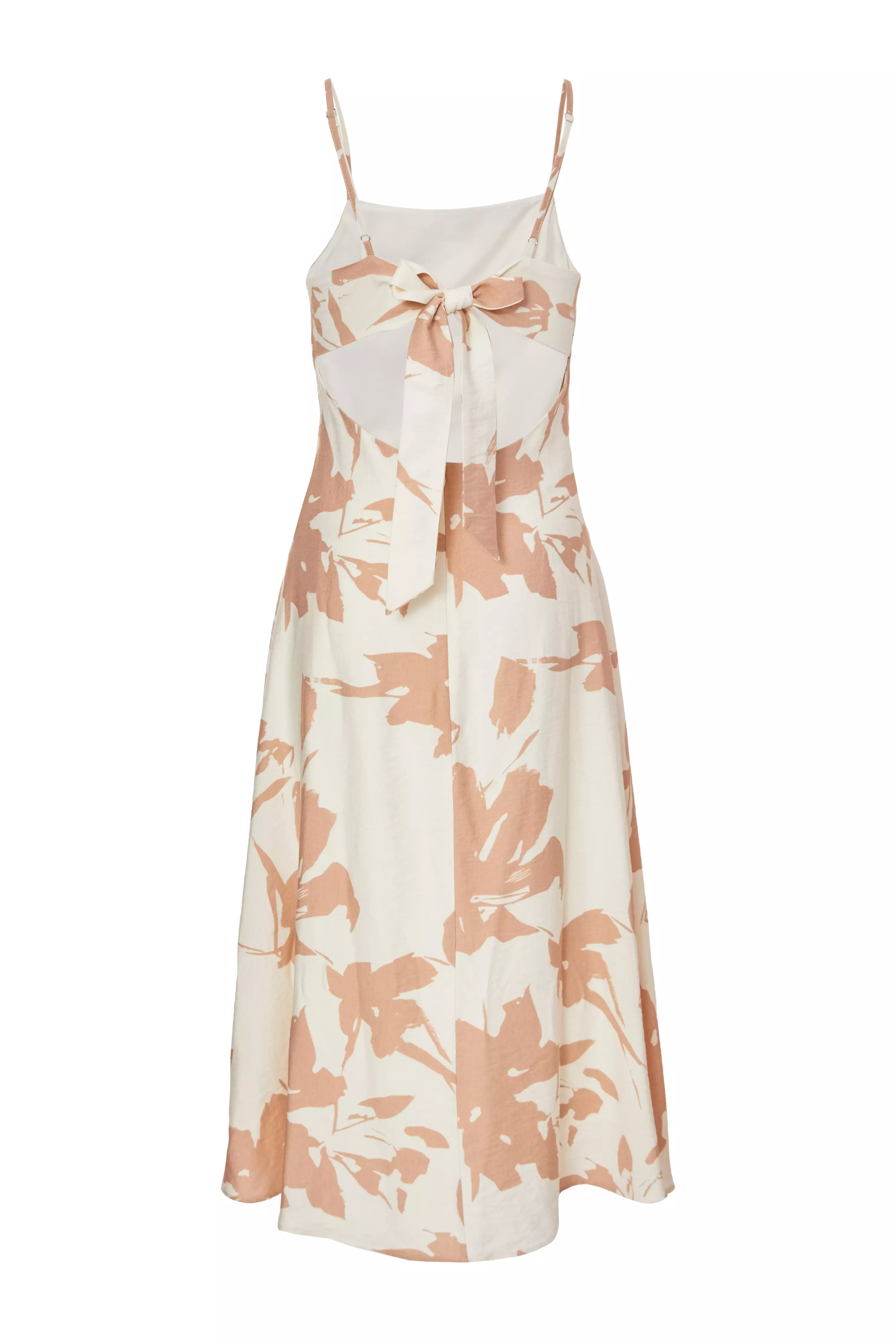 Petite Cream Floral Print Midi Dress
