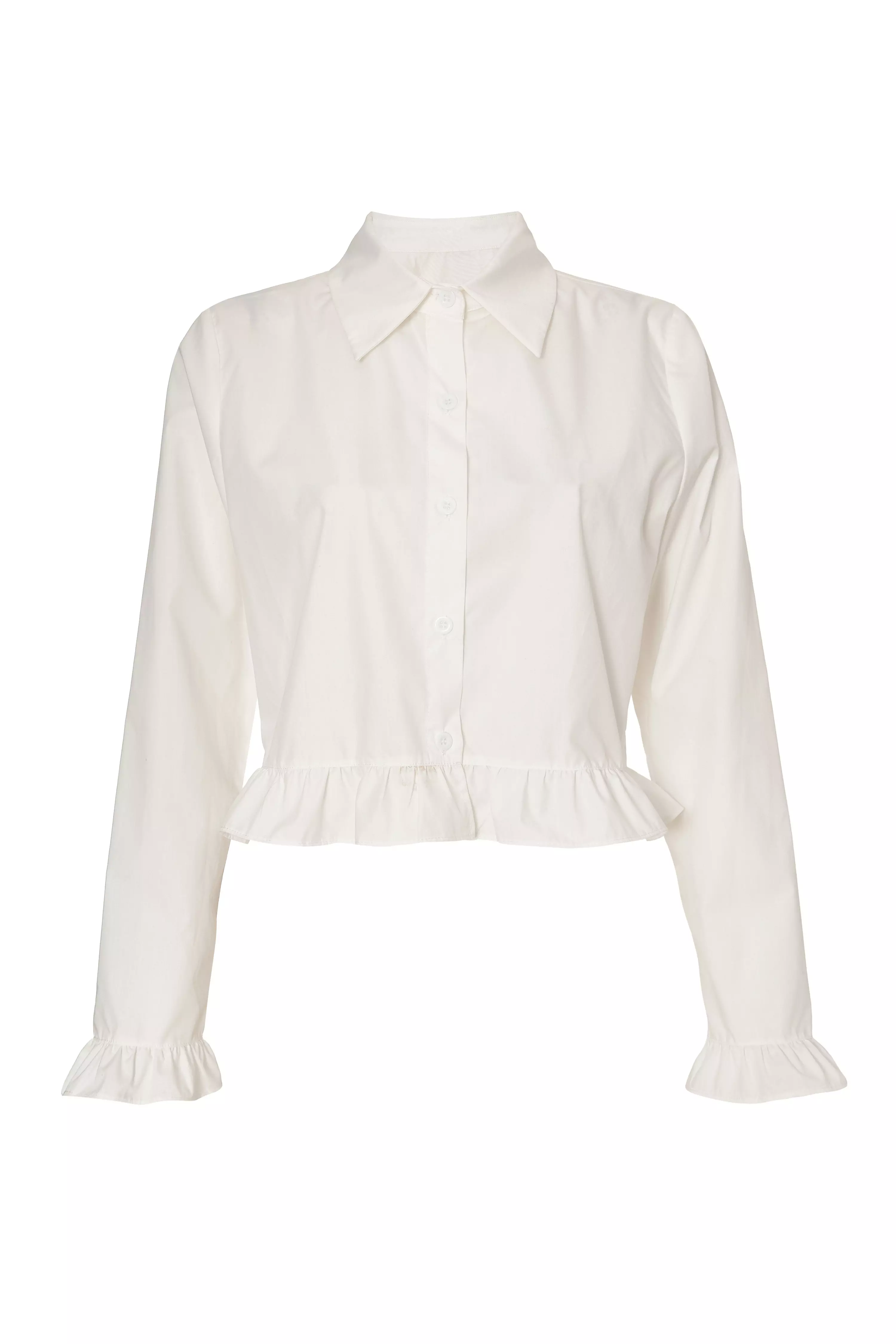 White Frill Detail Shirt