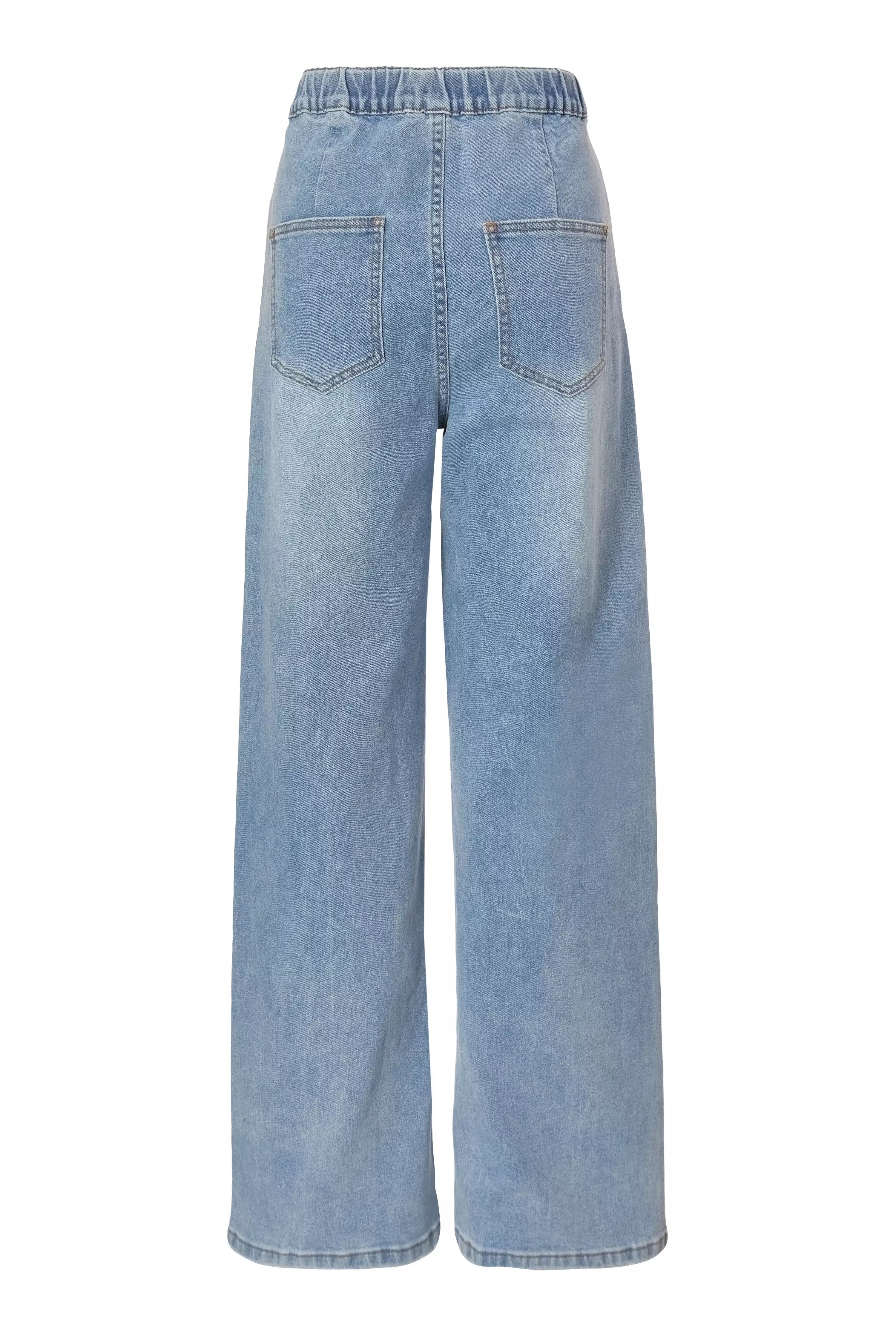 Denim Drawstring Waist Jeans