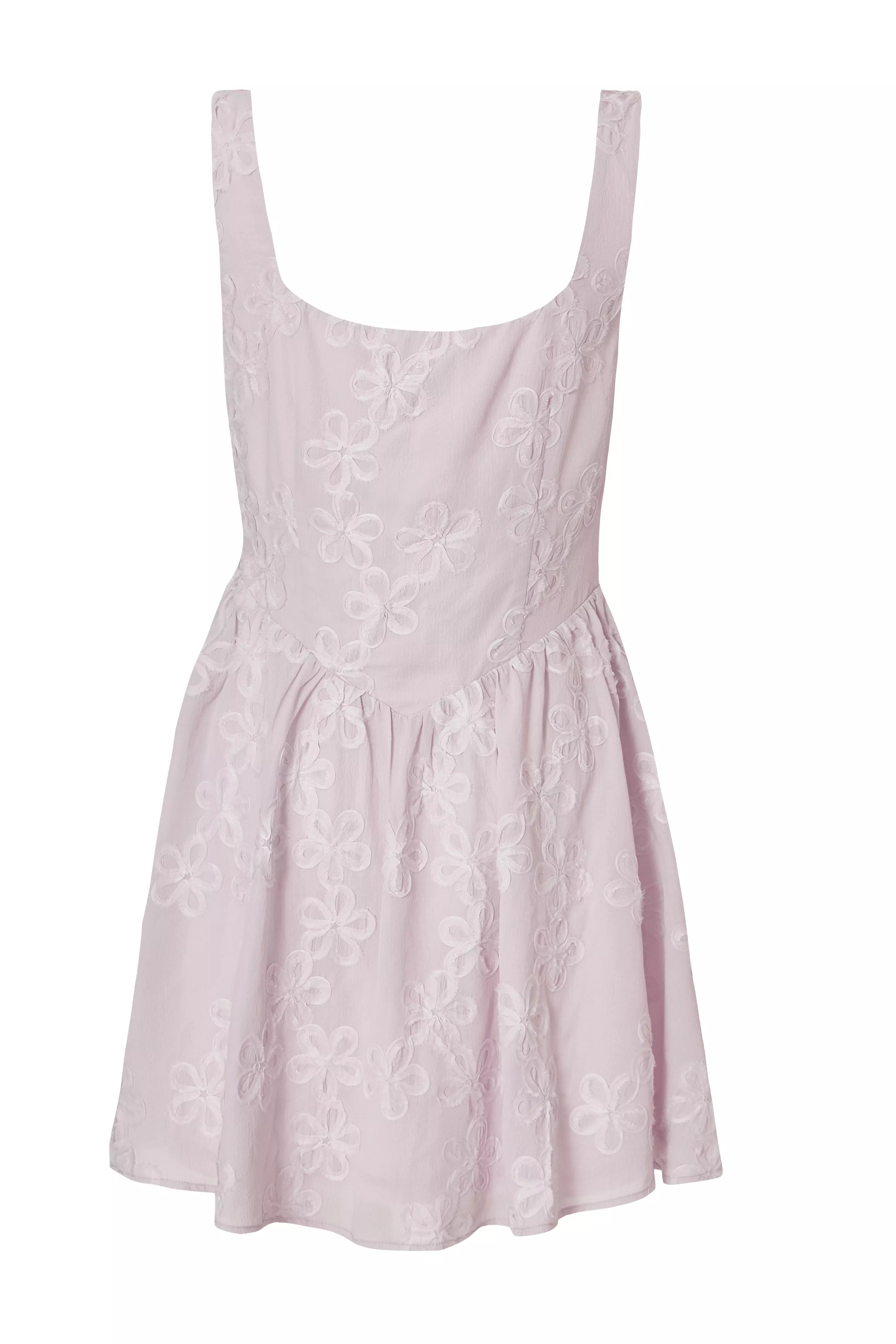 Lilac Chiffon Flower Skater Dress