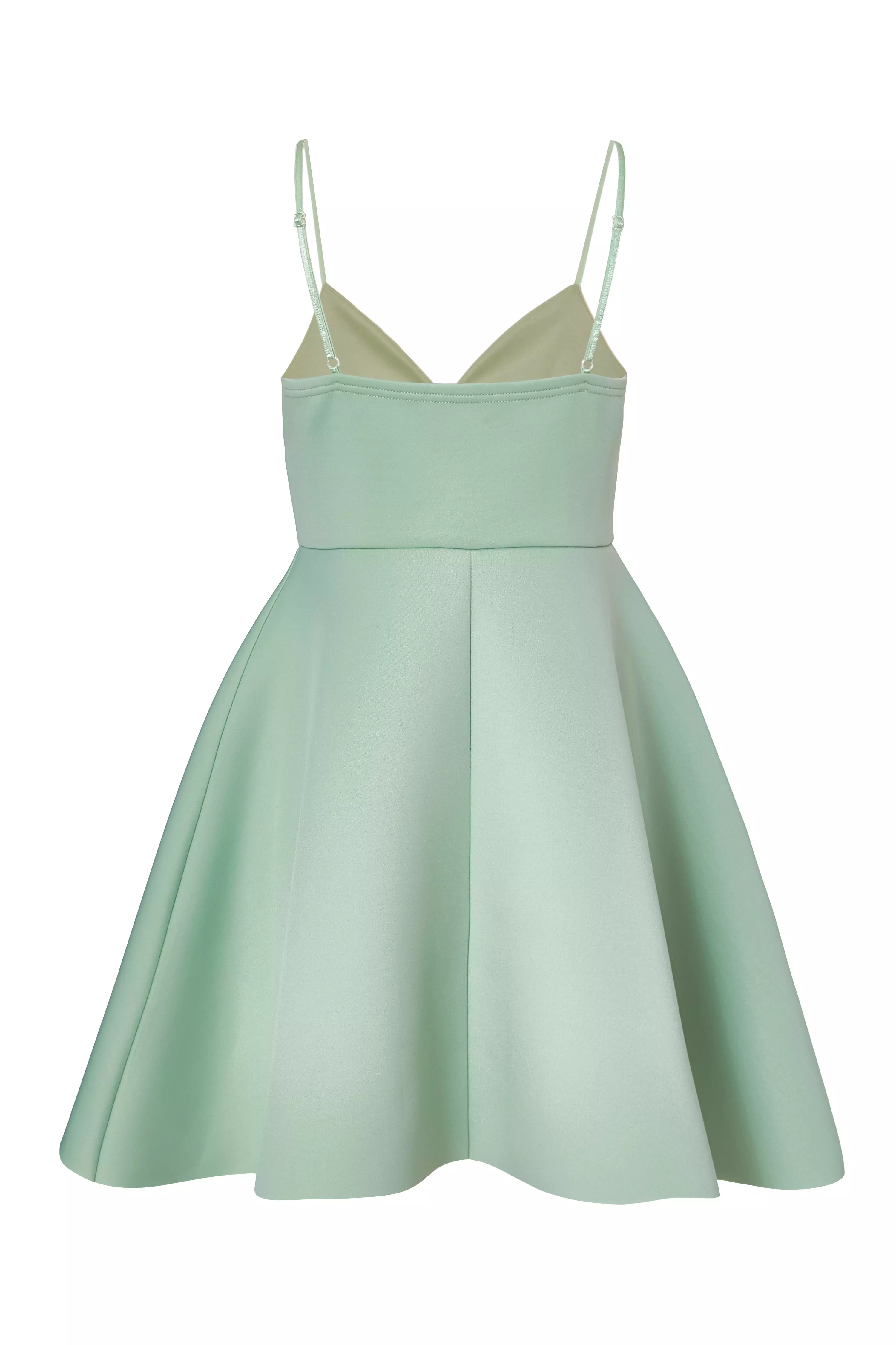 Sage Bow Front Skater Dress