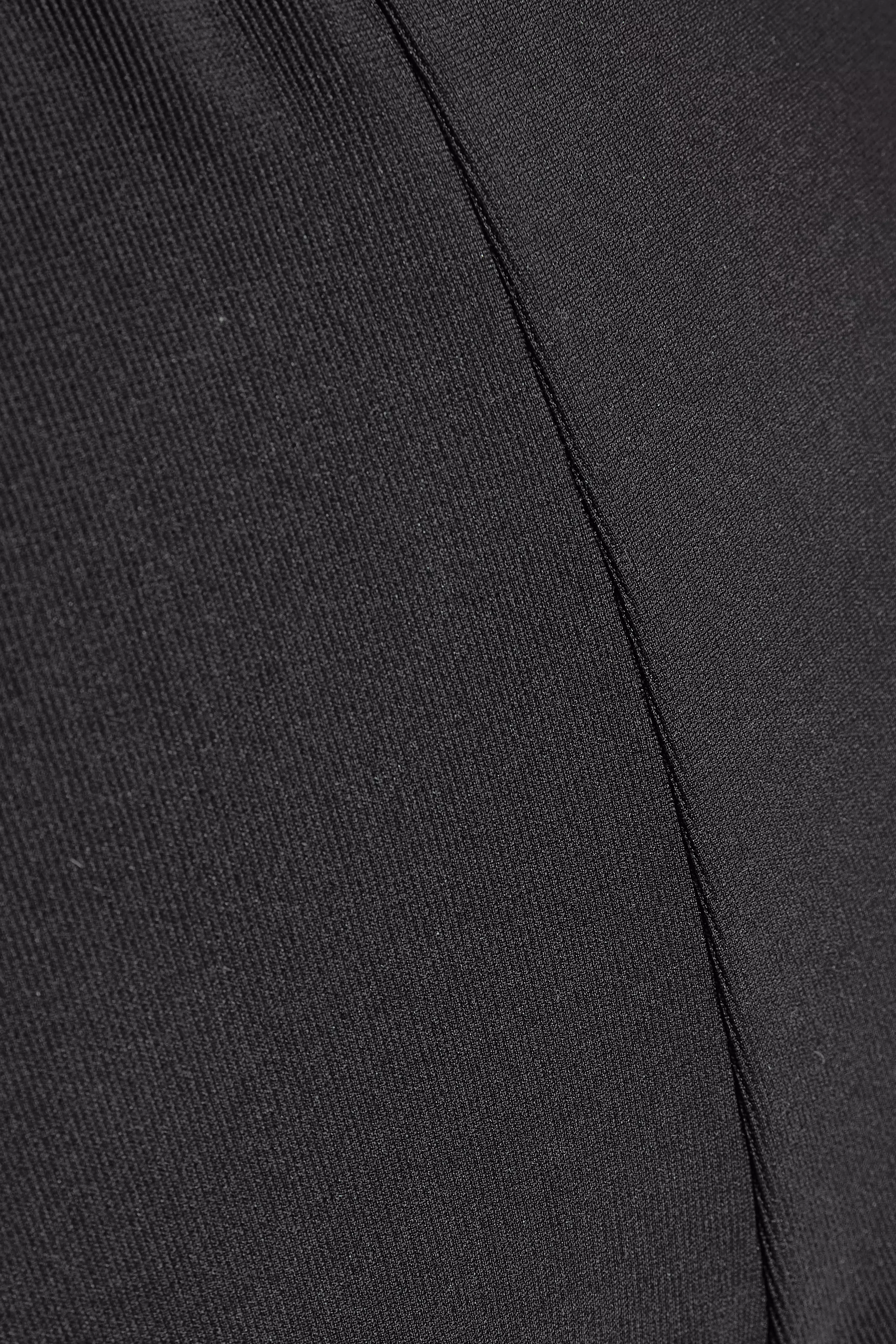 Black Stretch Flared Trousers