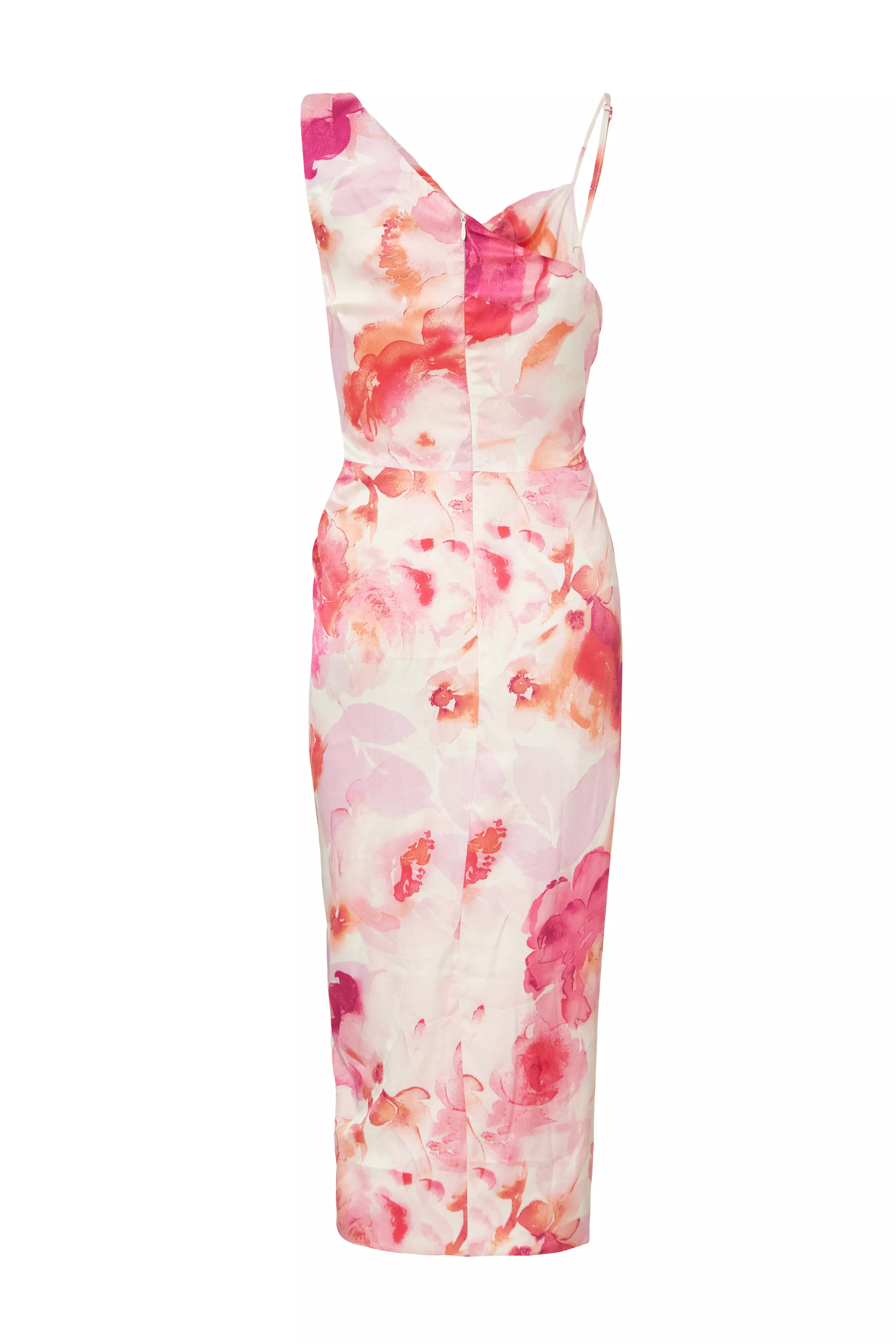 Blush Floral Print Midi Dress