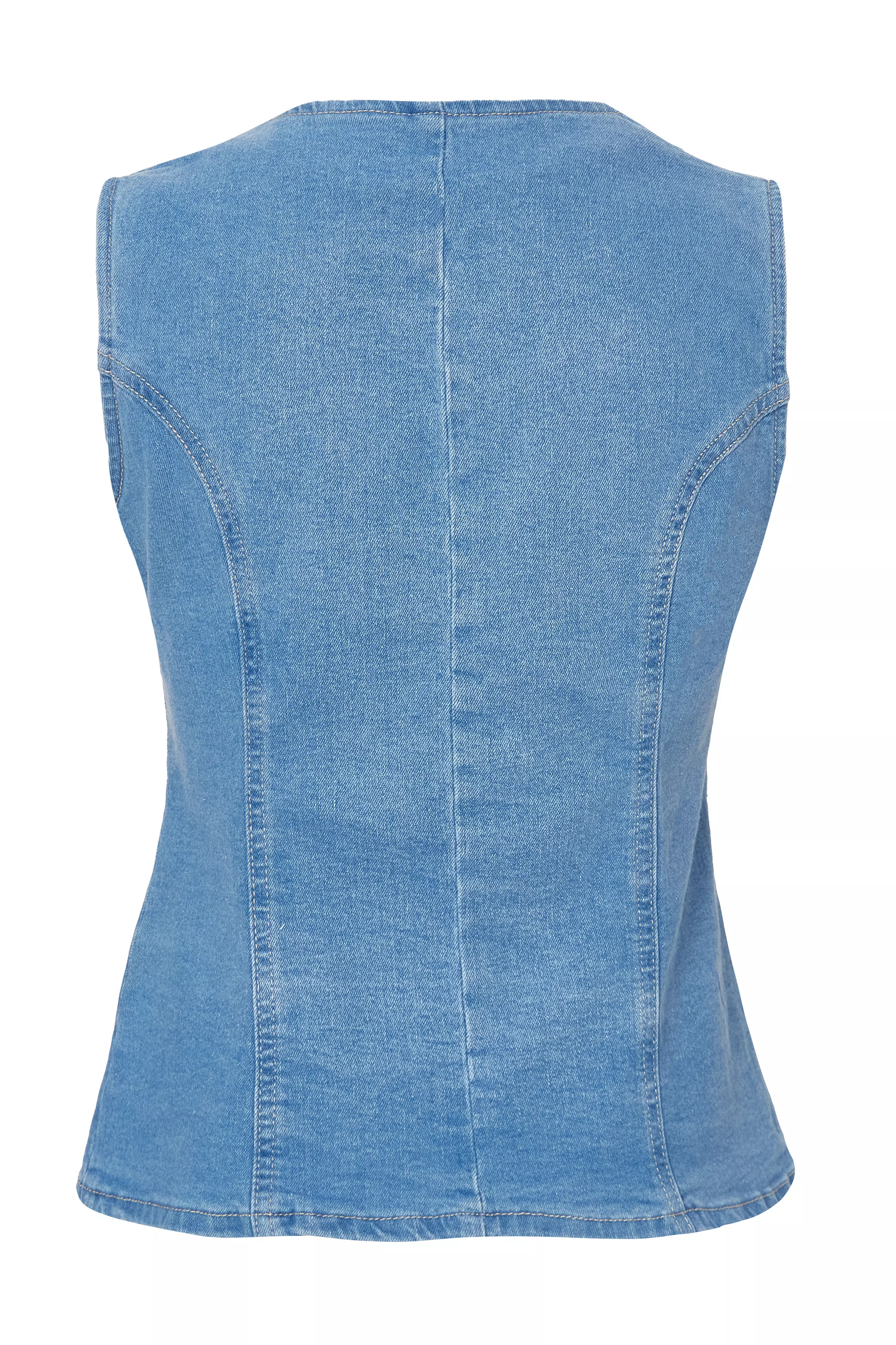 Light Wash Denim Waistcoat 