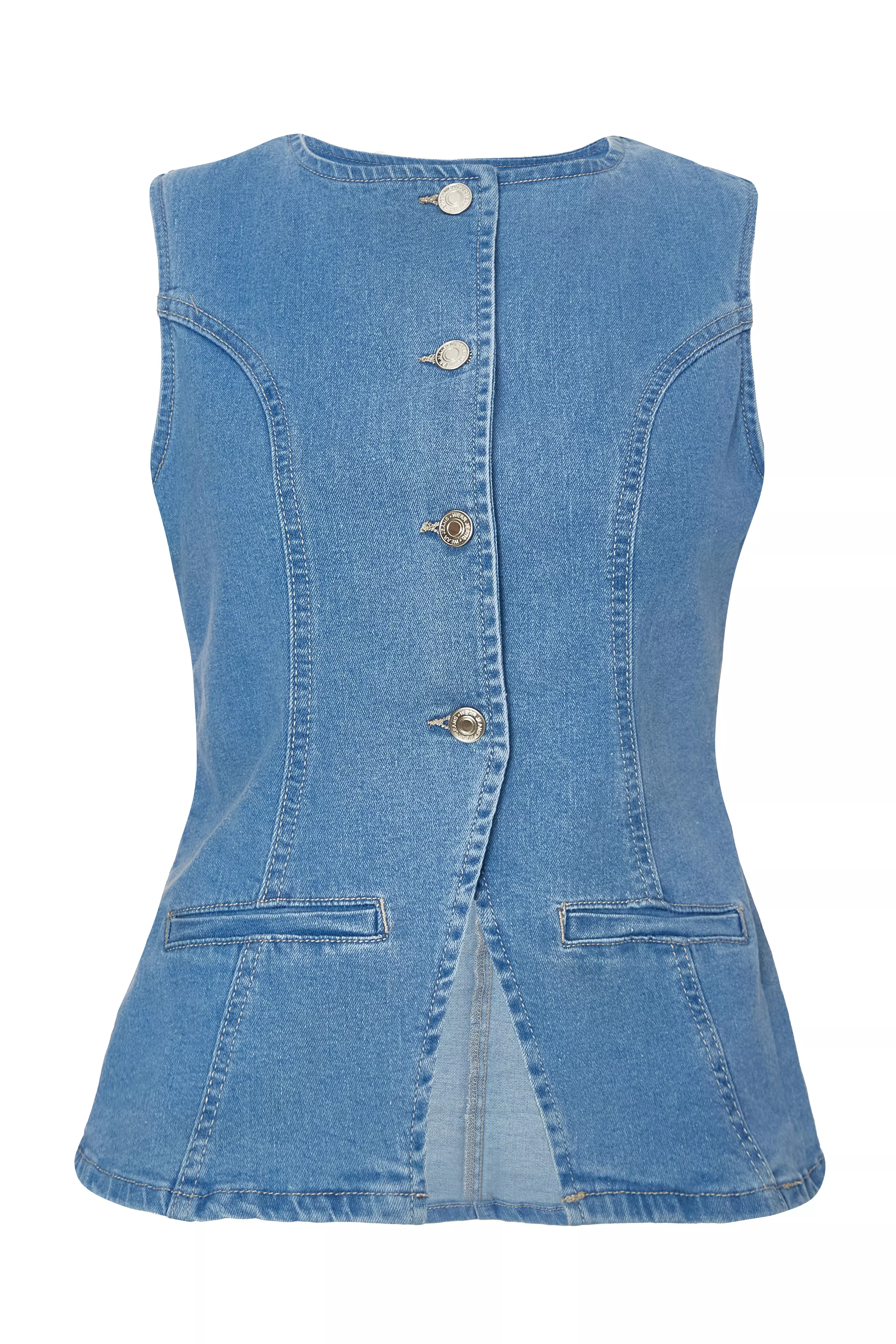 Light Wash Denim Waistcoat 