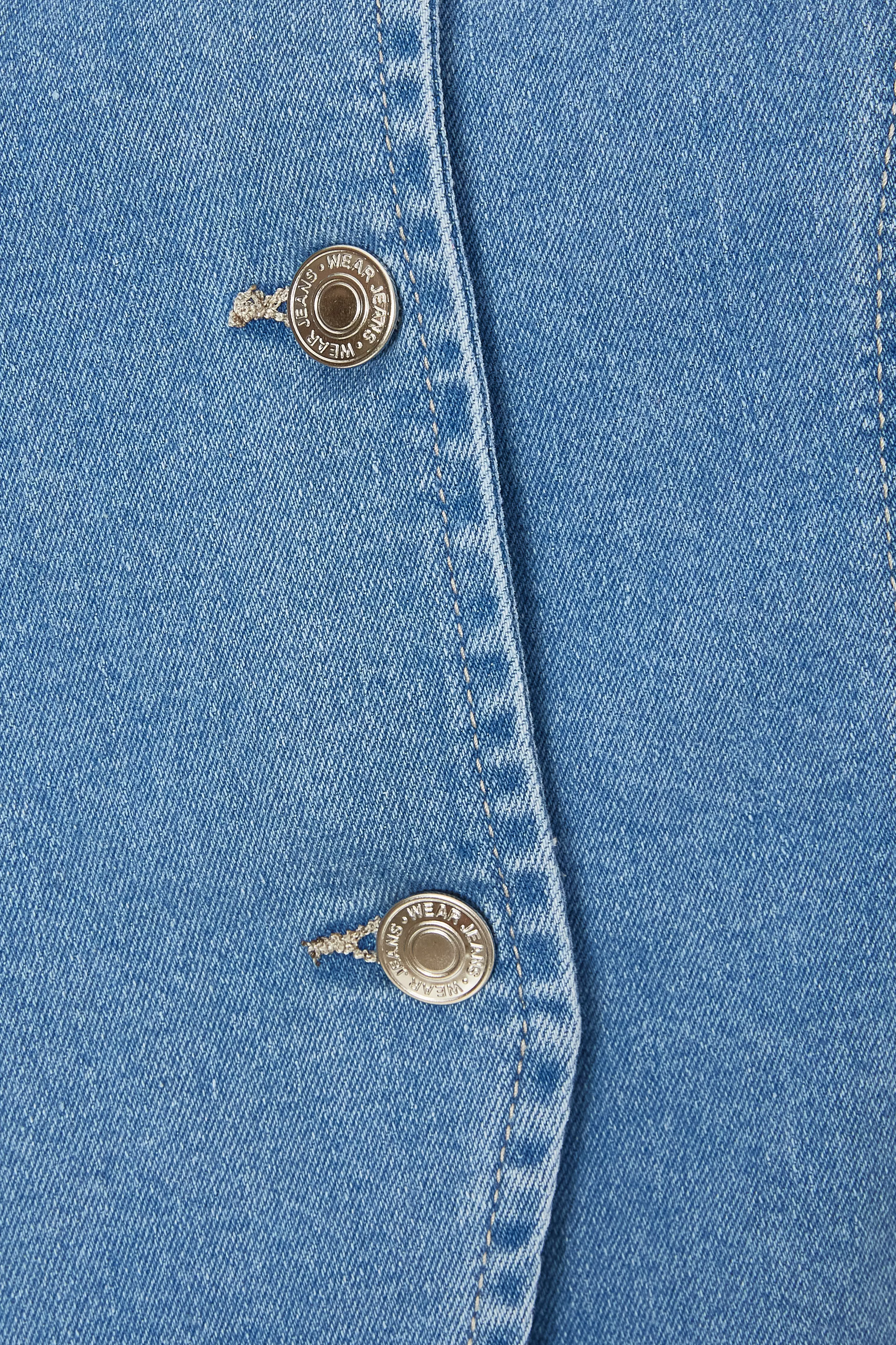 Light Wash Denim Waistcoat 