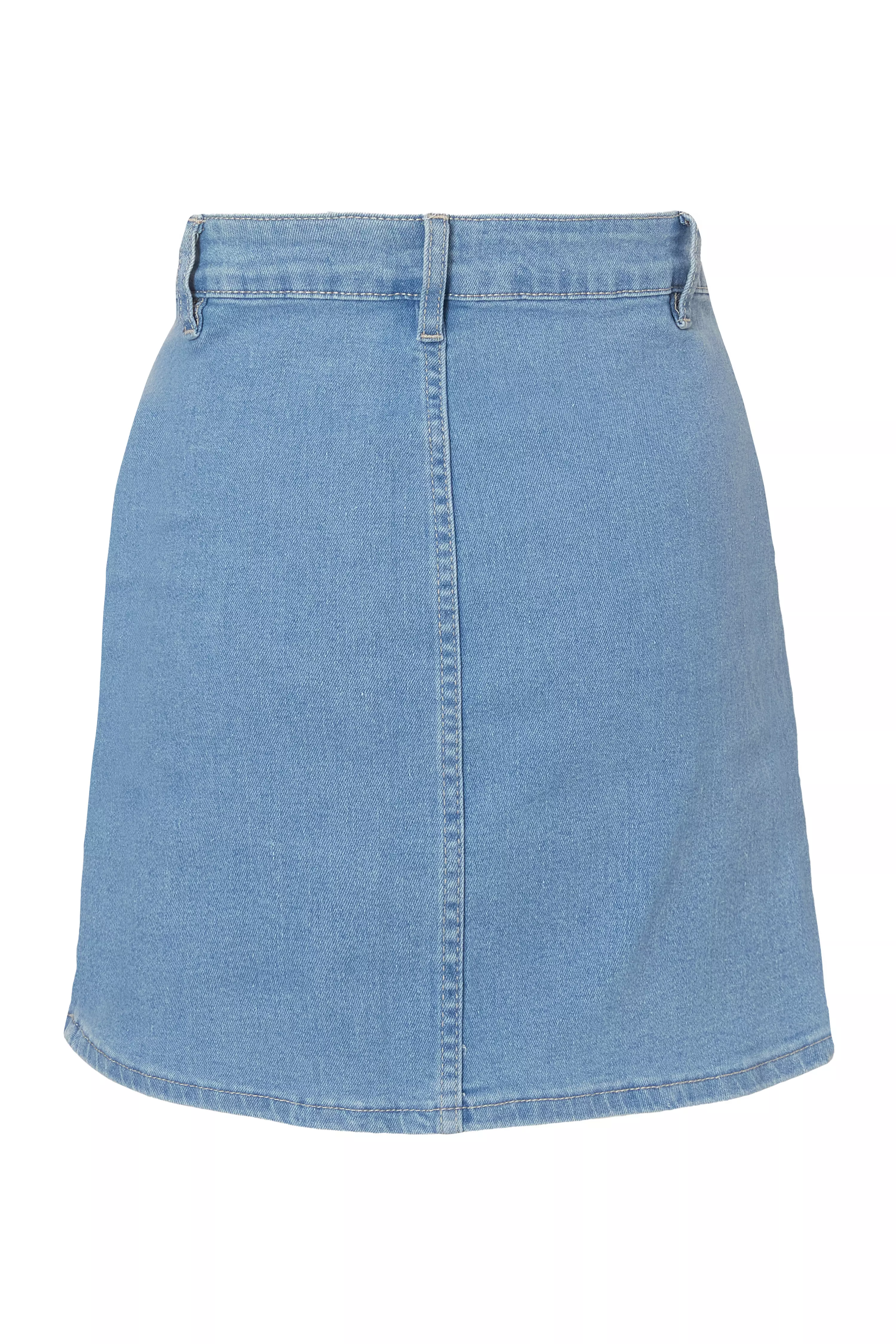 Light Wash Denim Mini Skirt