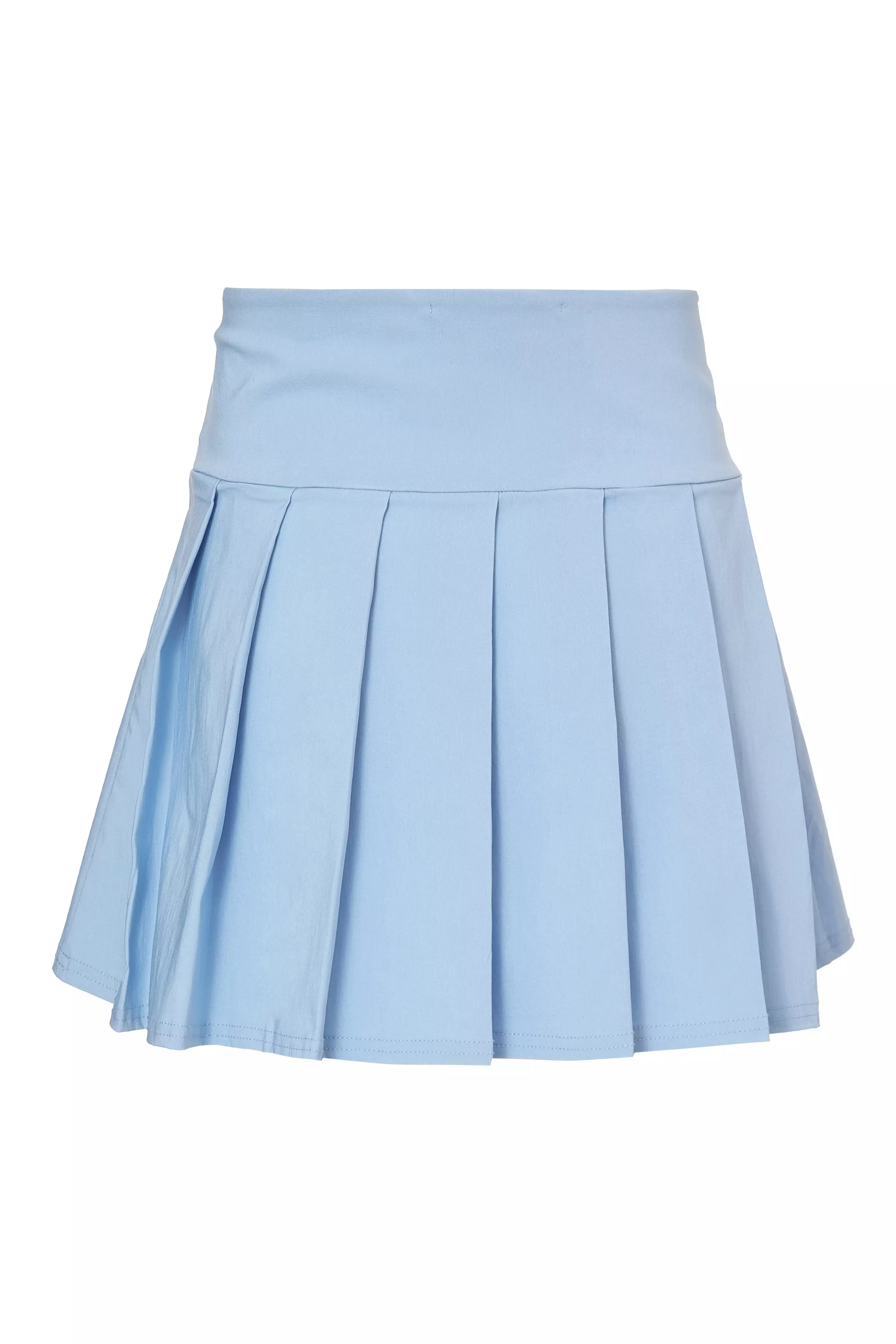 Blue Tie Detail Skirt