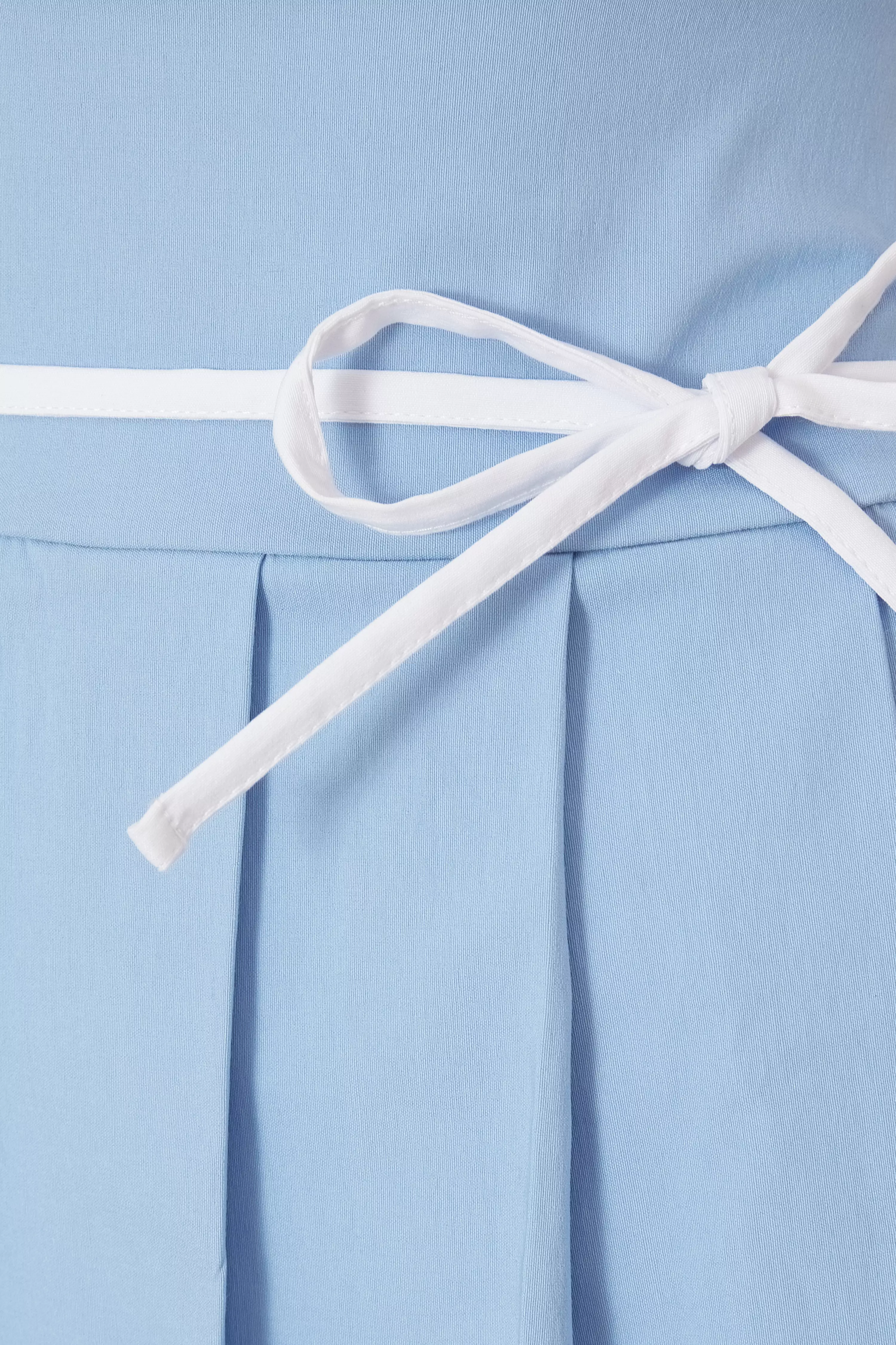 Blue Tie Detail Skirt