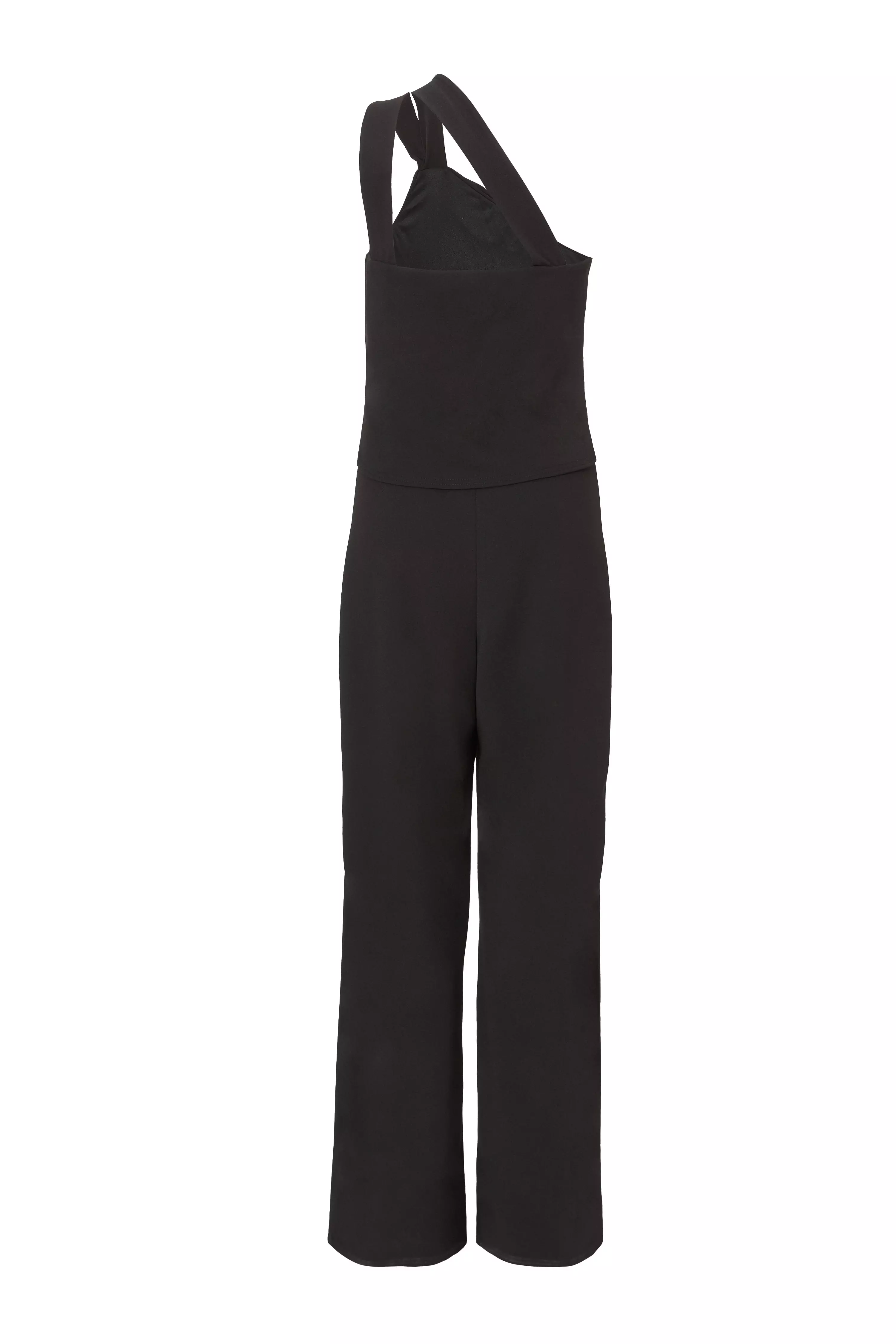 Black Knot Detail Jumpsuit