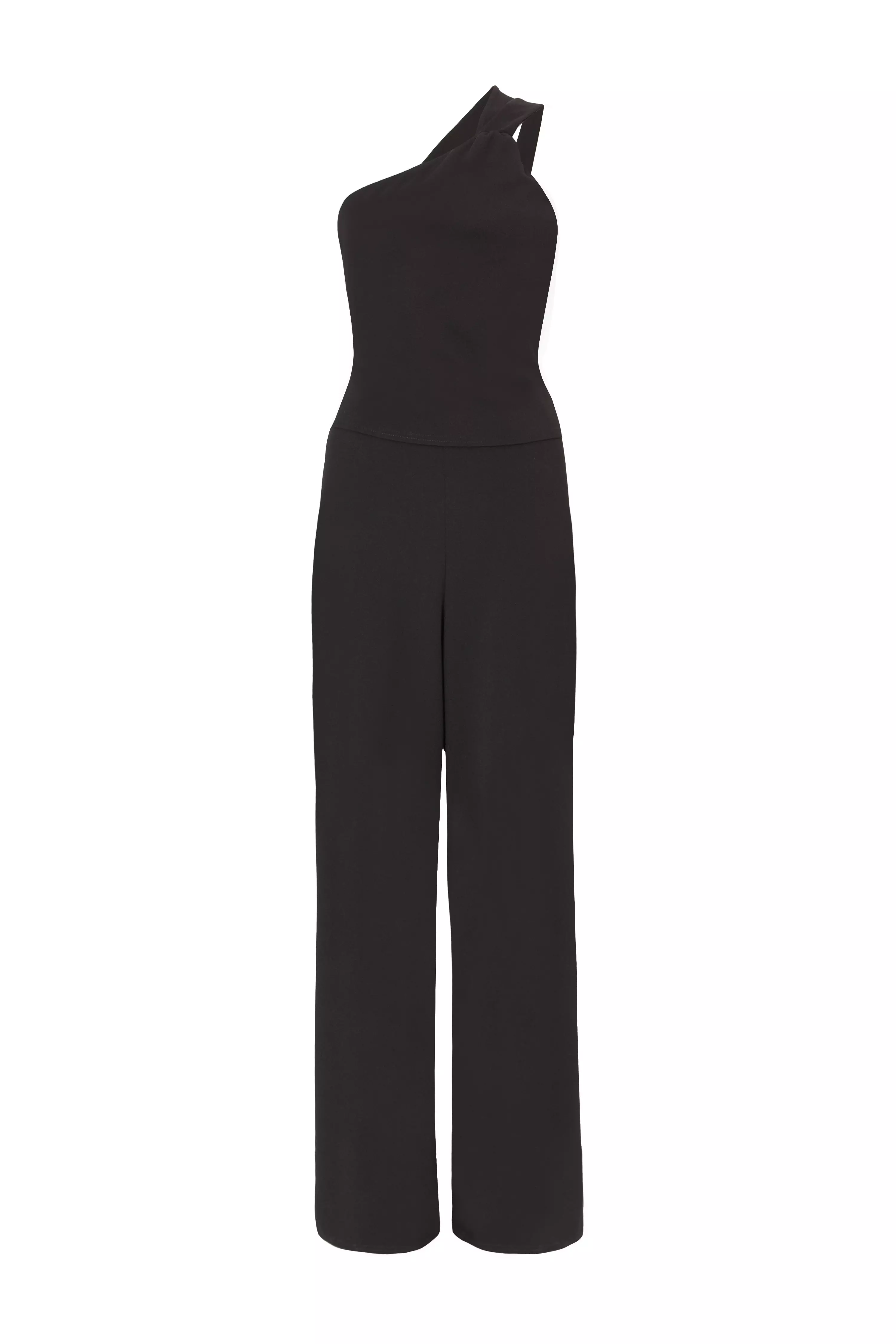 Black Knot Detail Jumpsuit