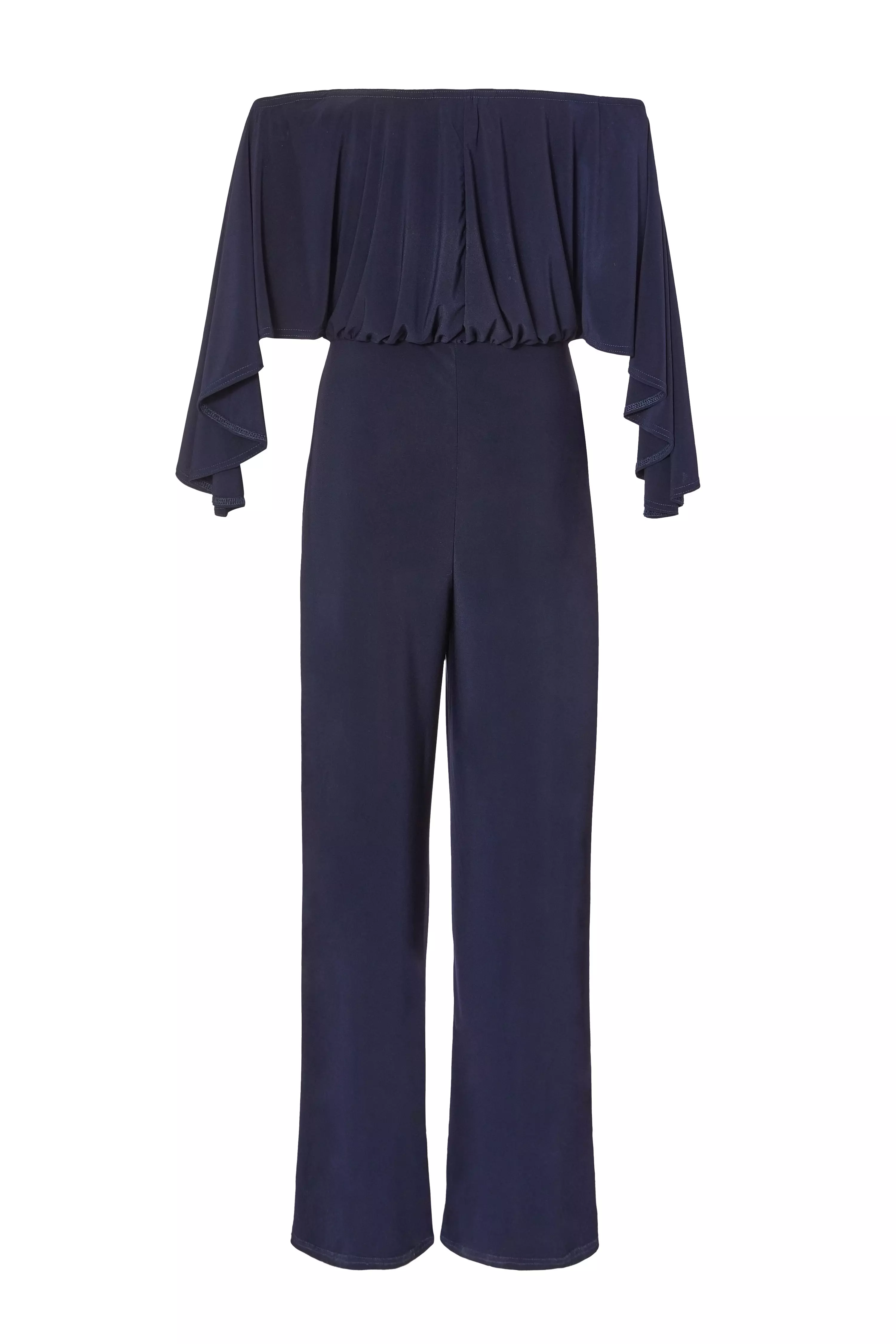 Navy Bardot Jumpsuit