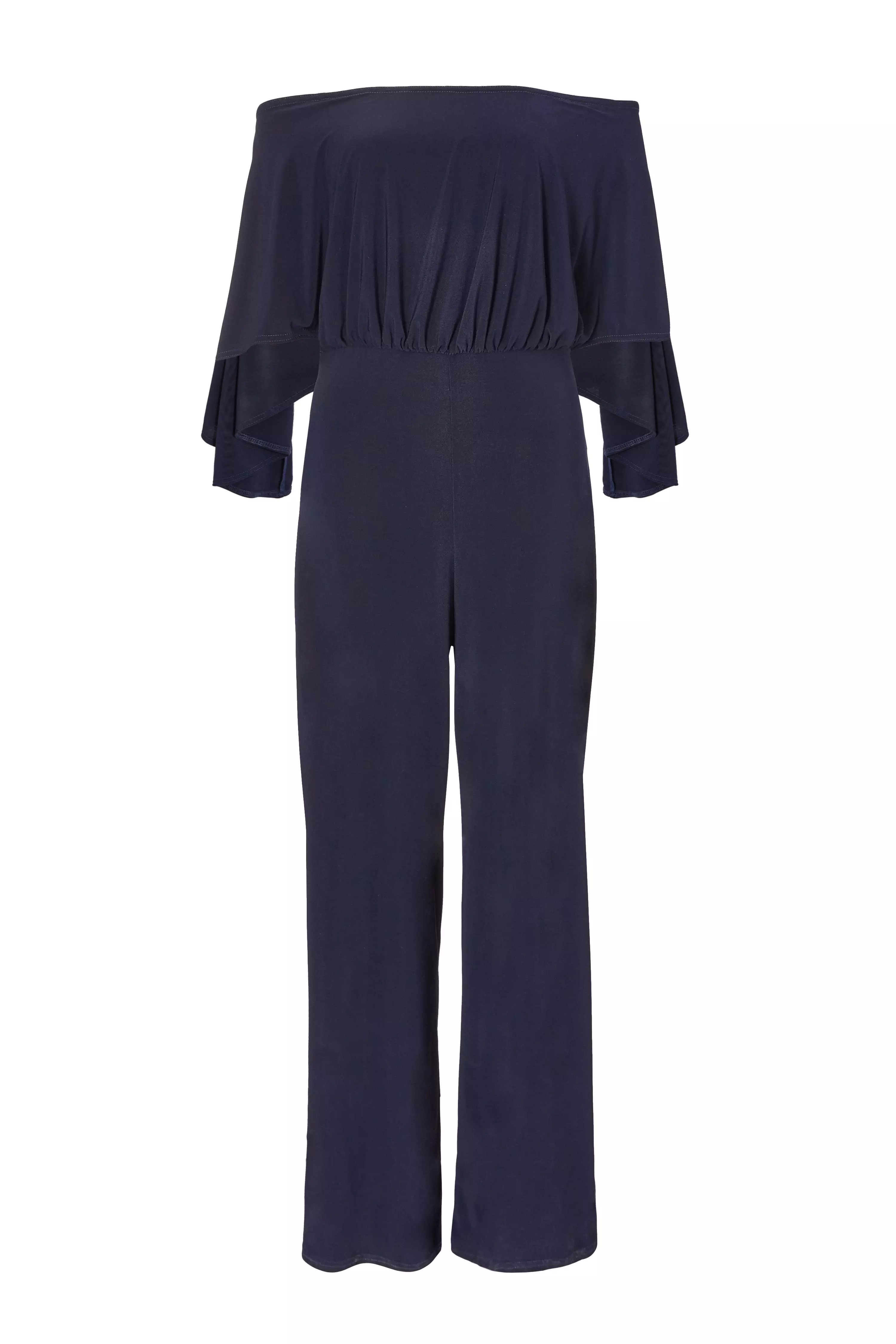 Navy Bardot Jumpsuit