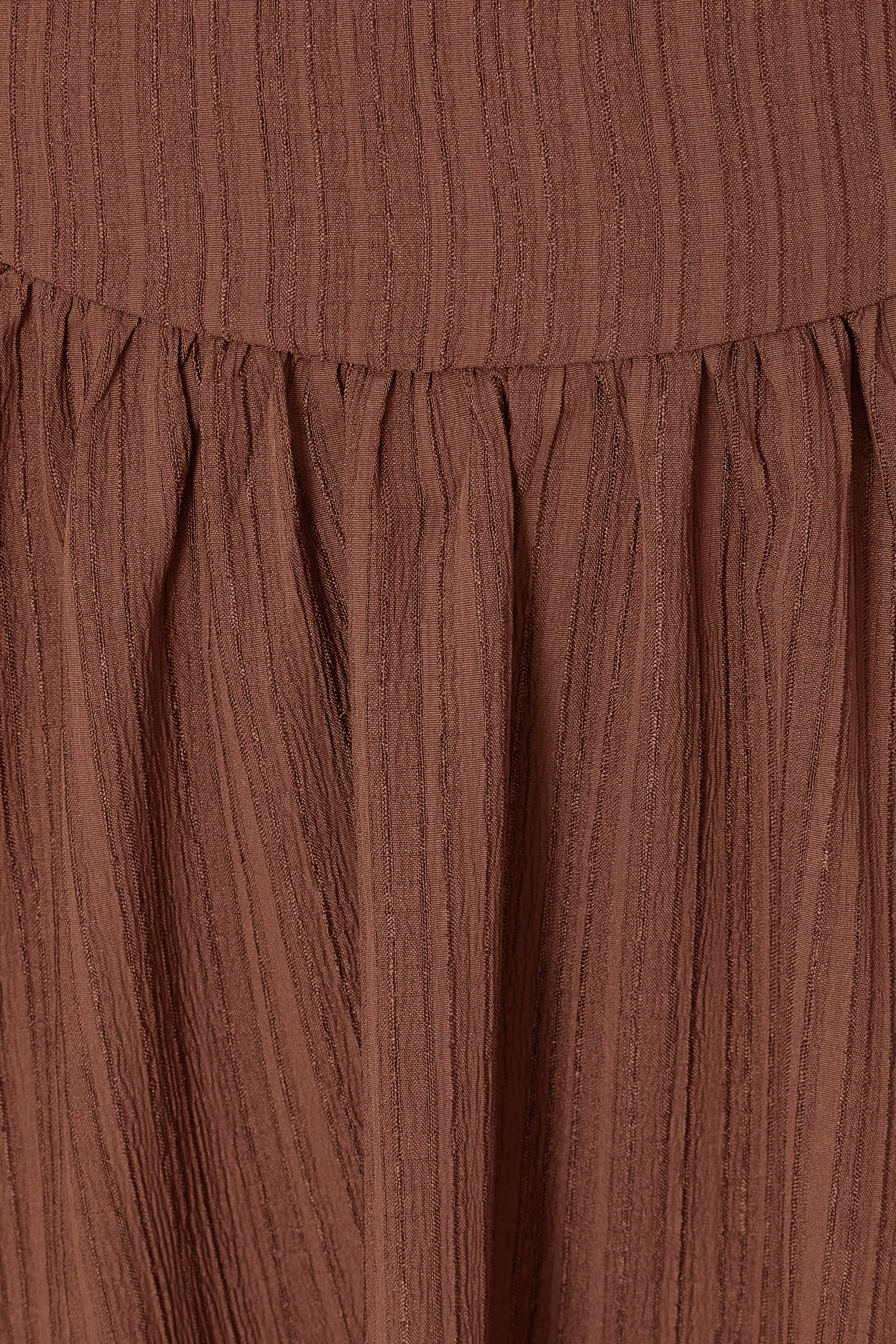 Curve Brown Drop Waist Midaxi Dress