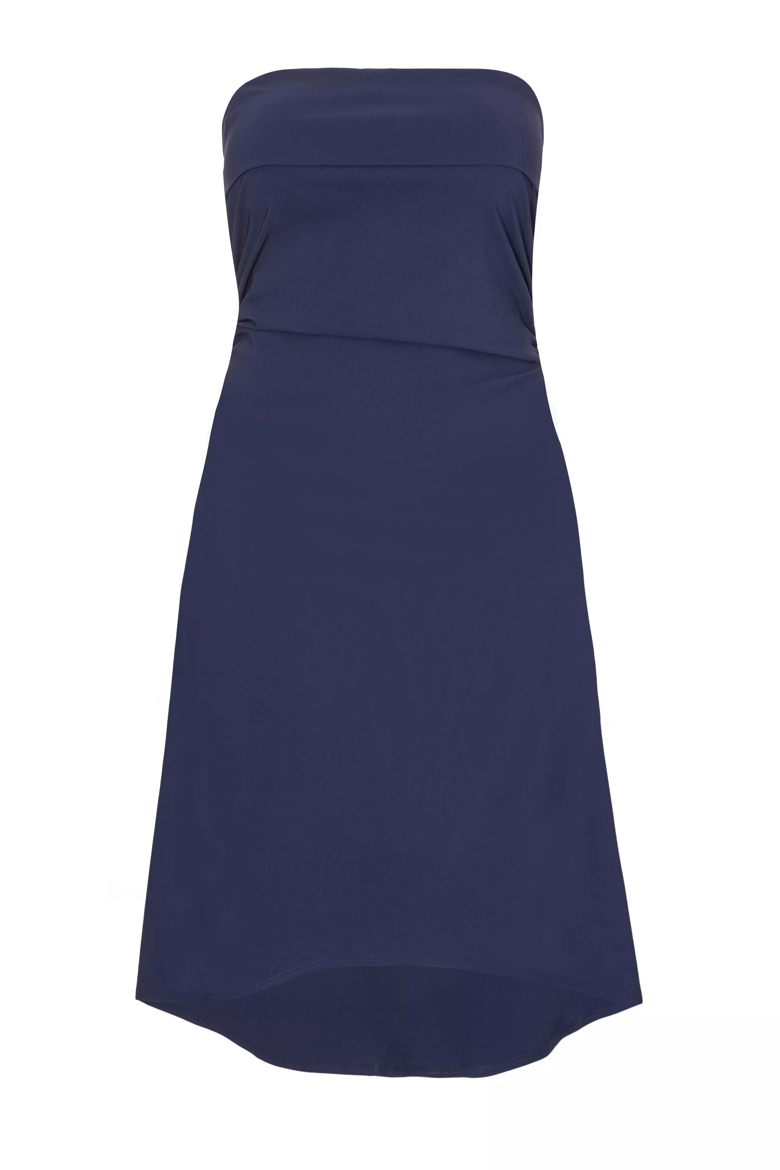 Curve Navy Bandeau Midi Dress