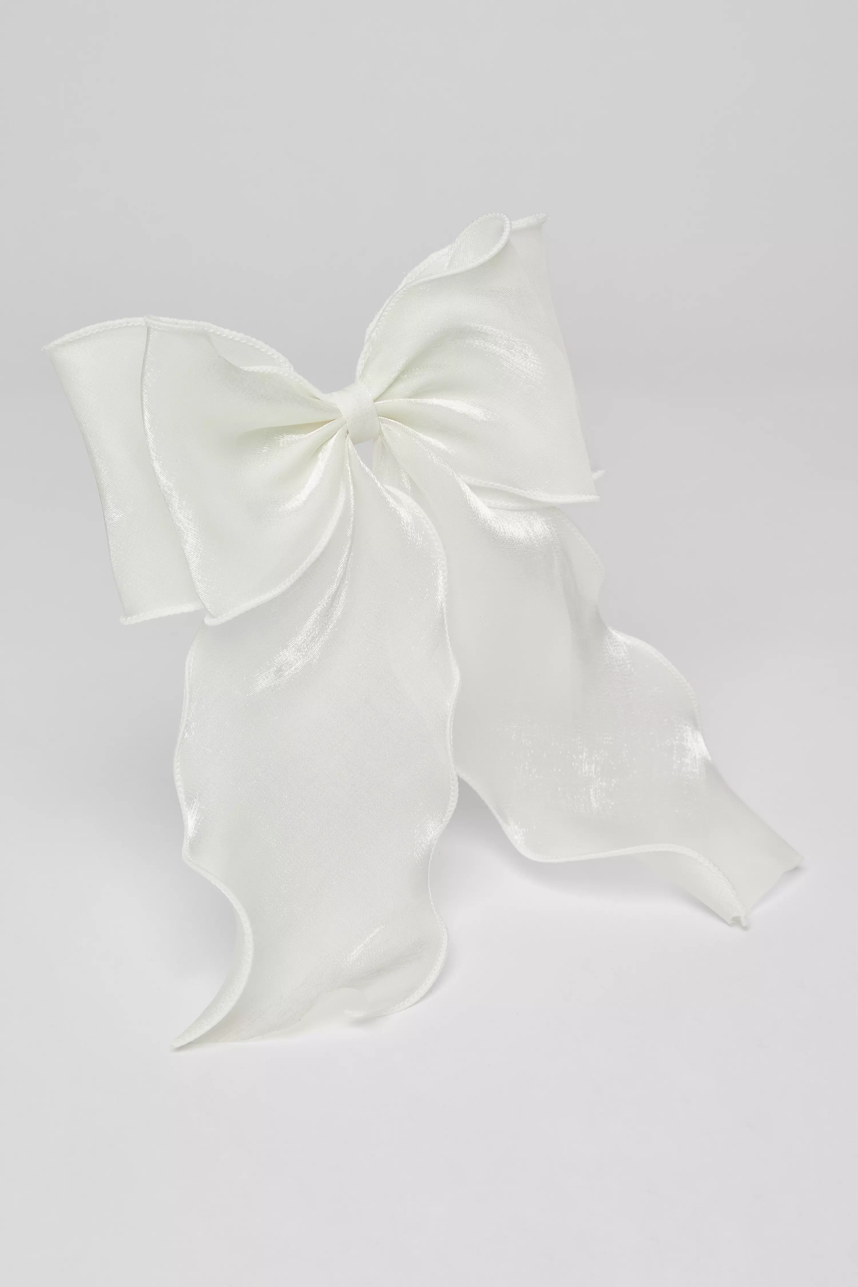 White Organza Hair Bow