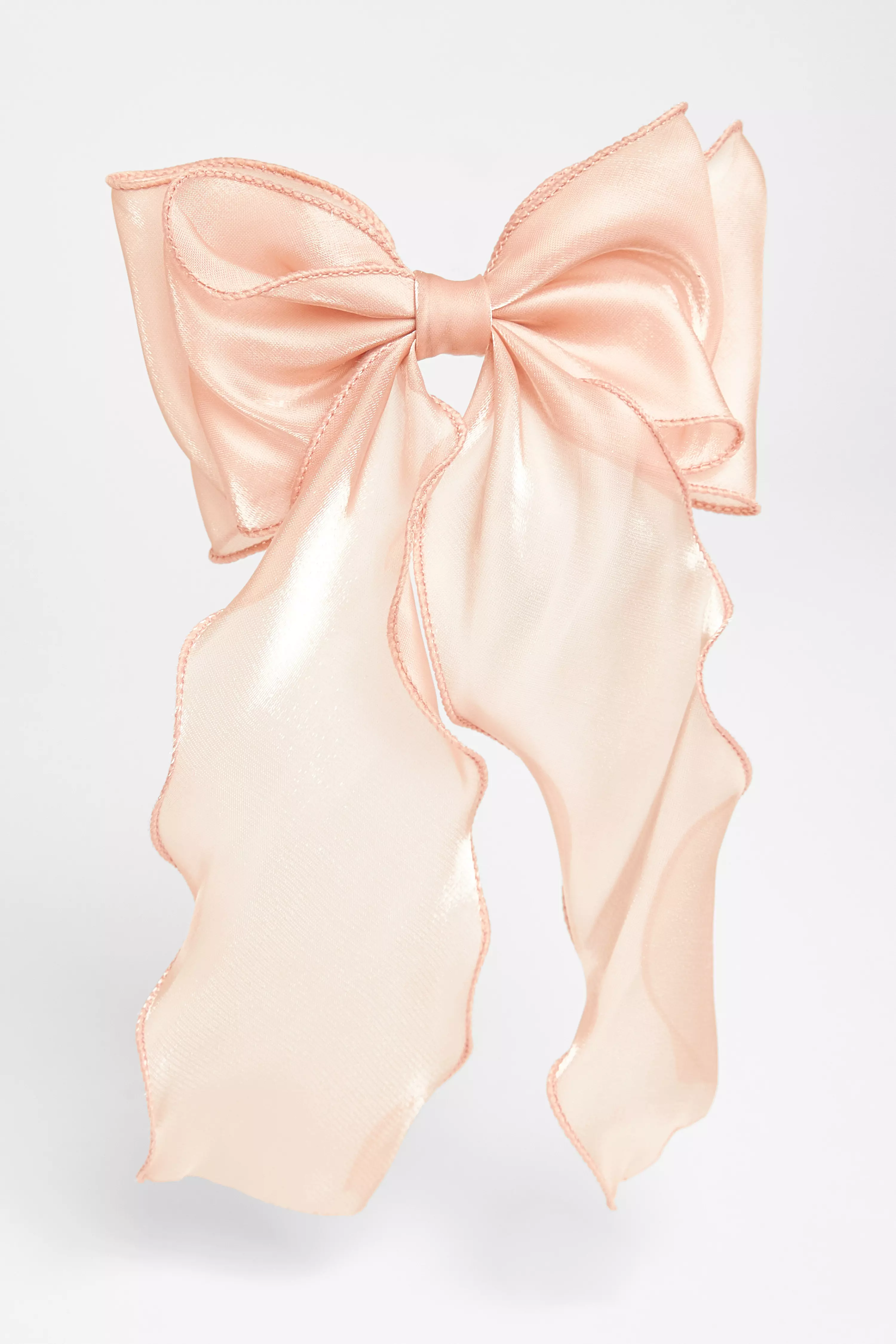 Pink Organza Hair Bow