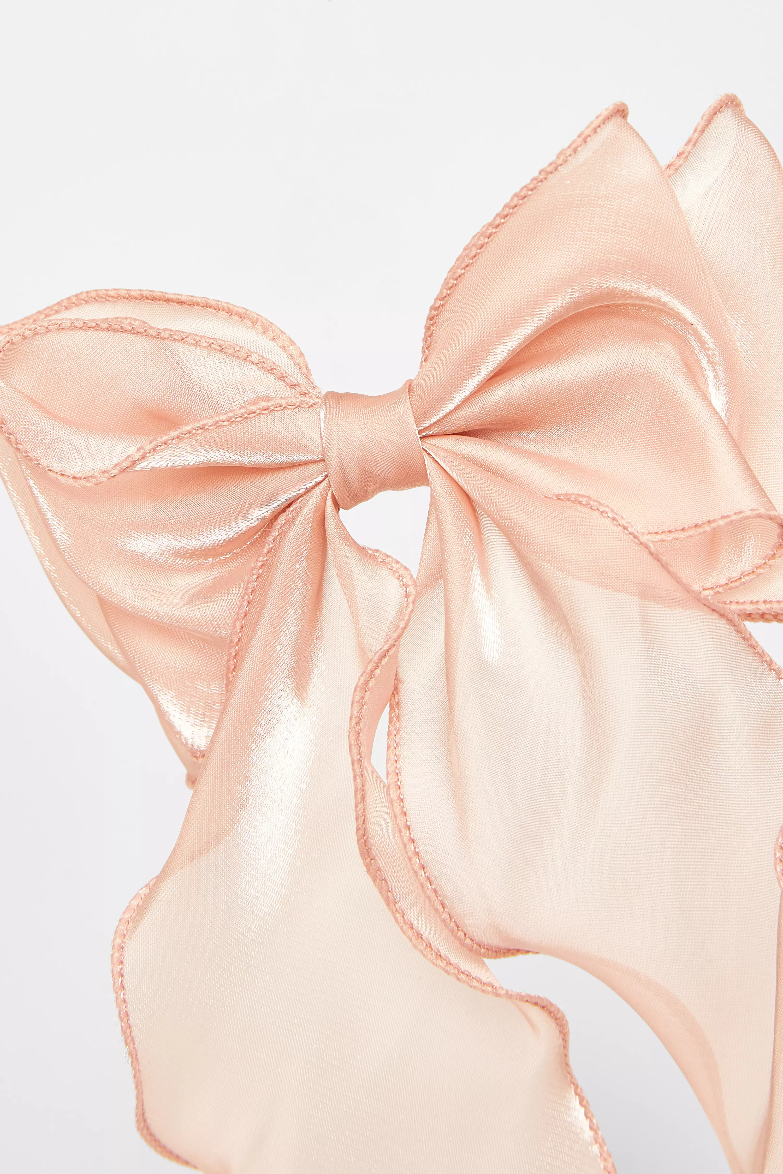 Pink Organza Hair Bow
