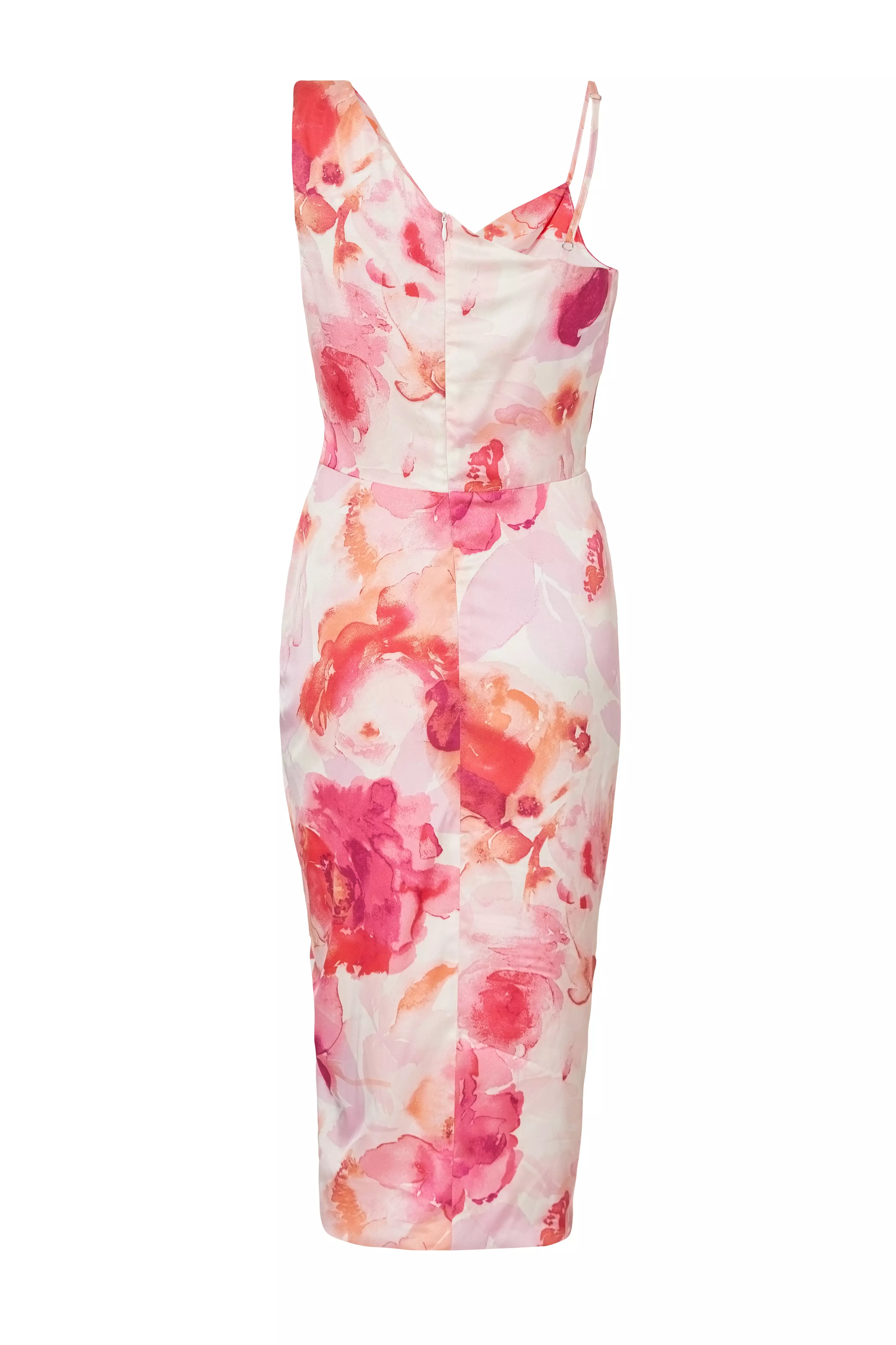 Petite Blush Floral Print Midi Dress