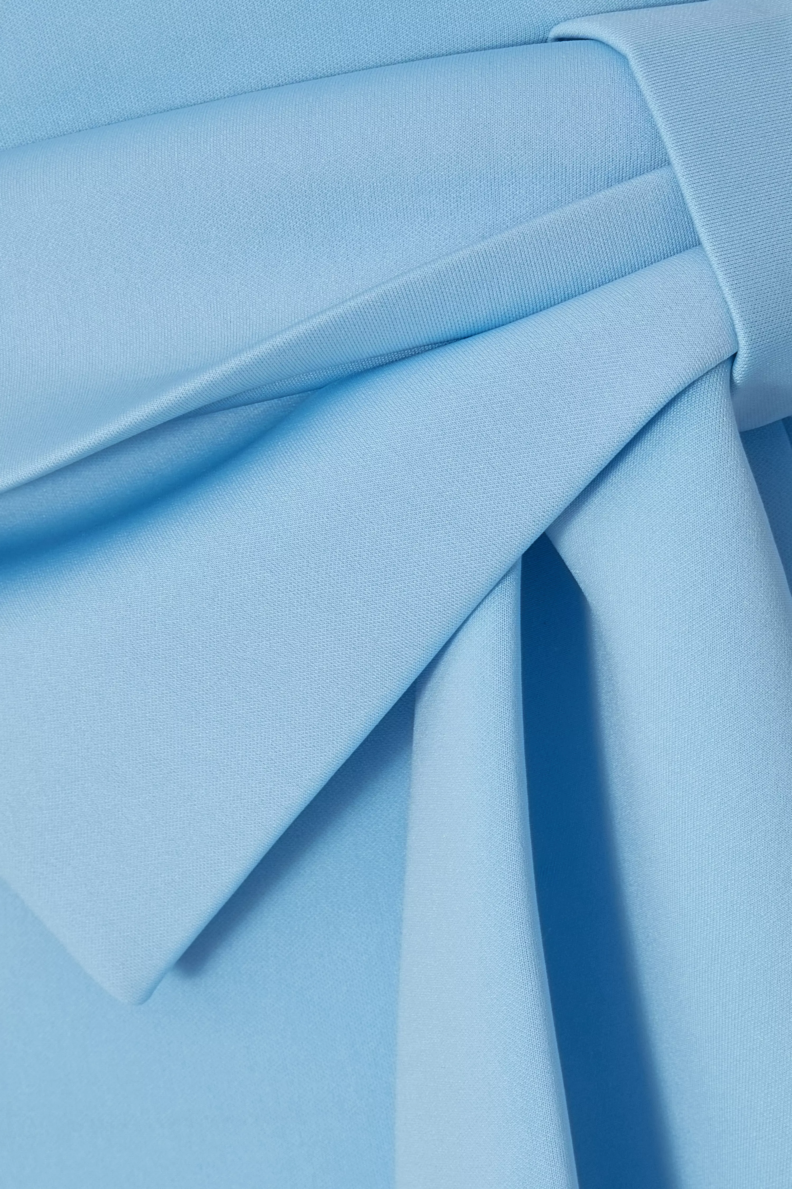 Petite Pale Blue Strapless Bow Midi Dress
