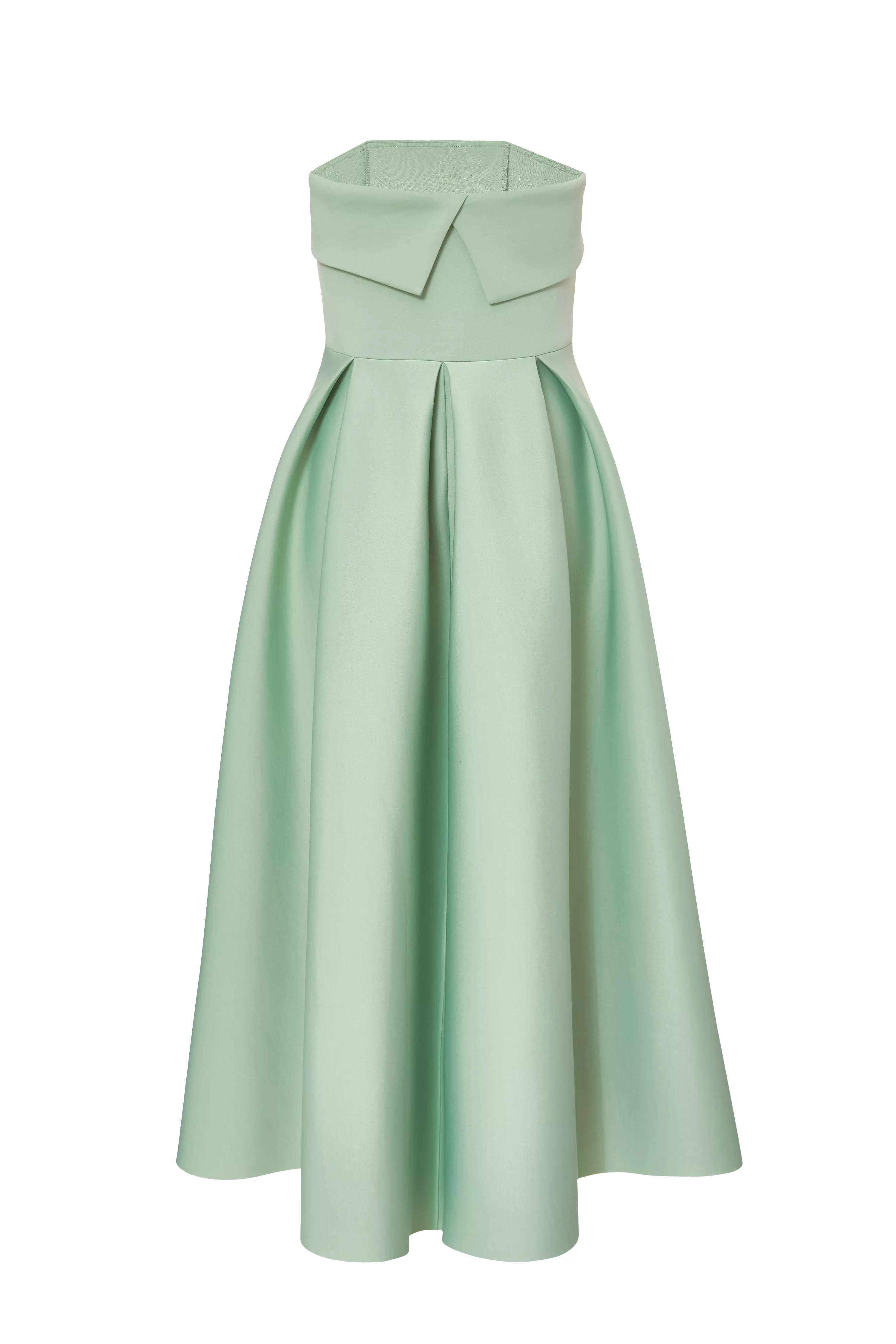 Petite Sage Bandeau Skater Dress