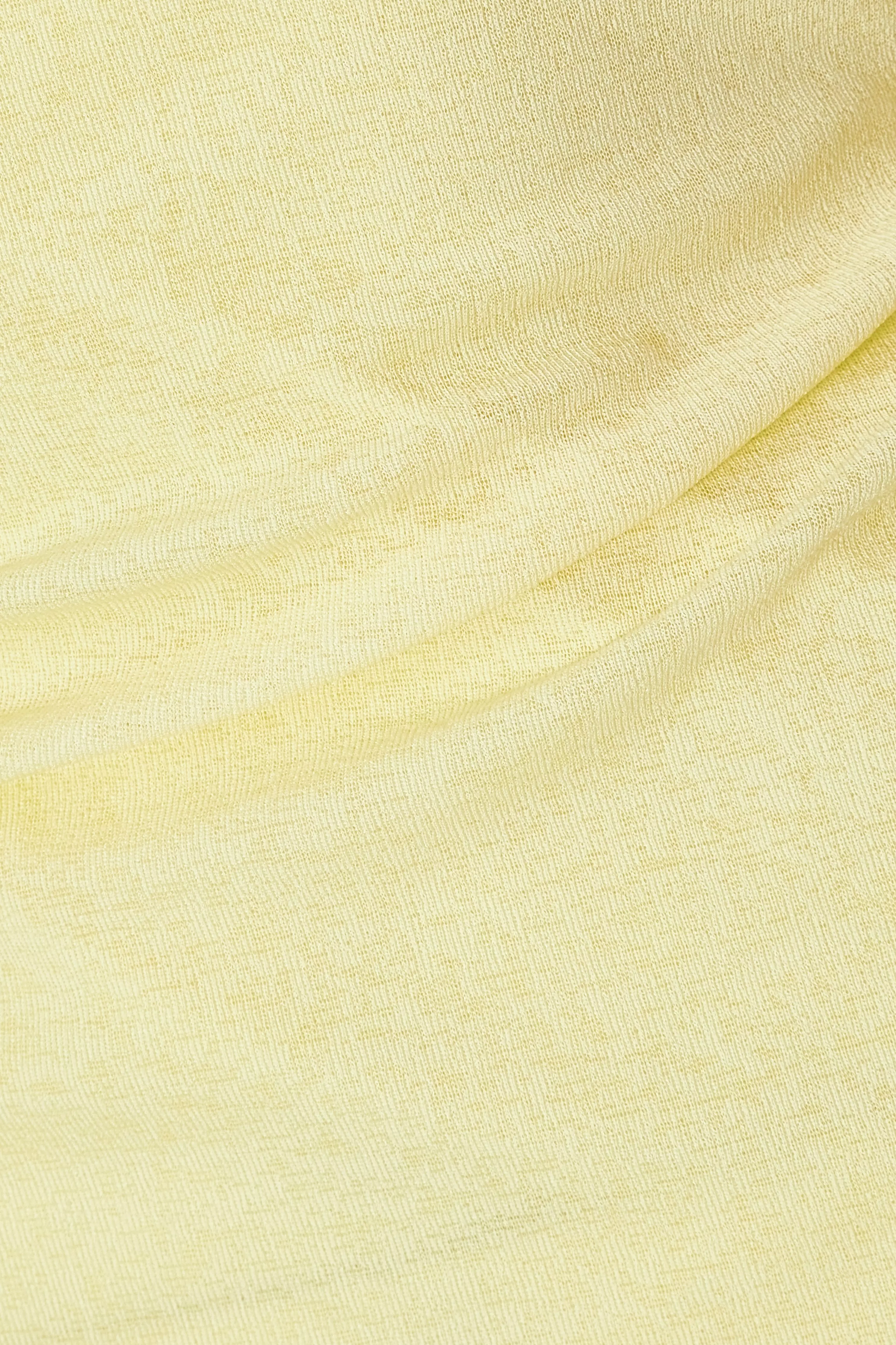 Petite Light Yellow Frill Midi Dress