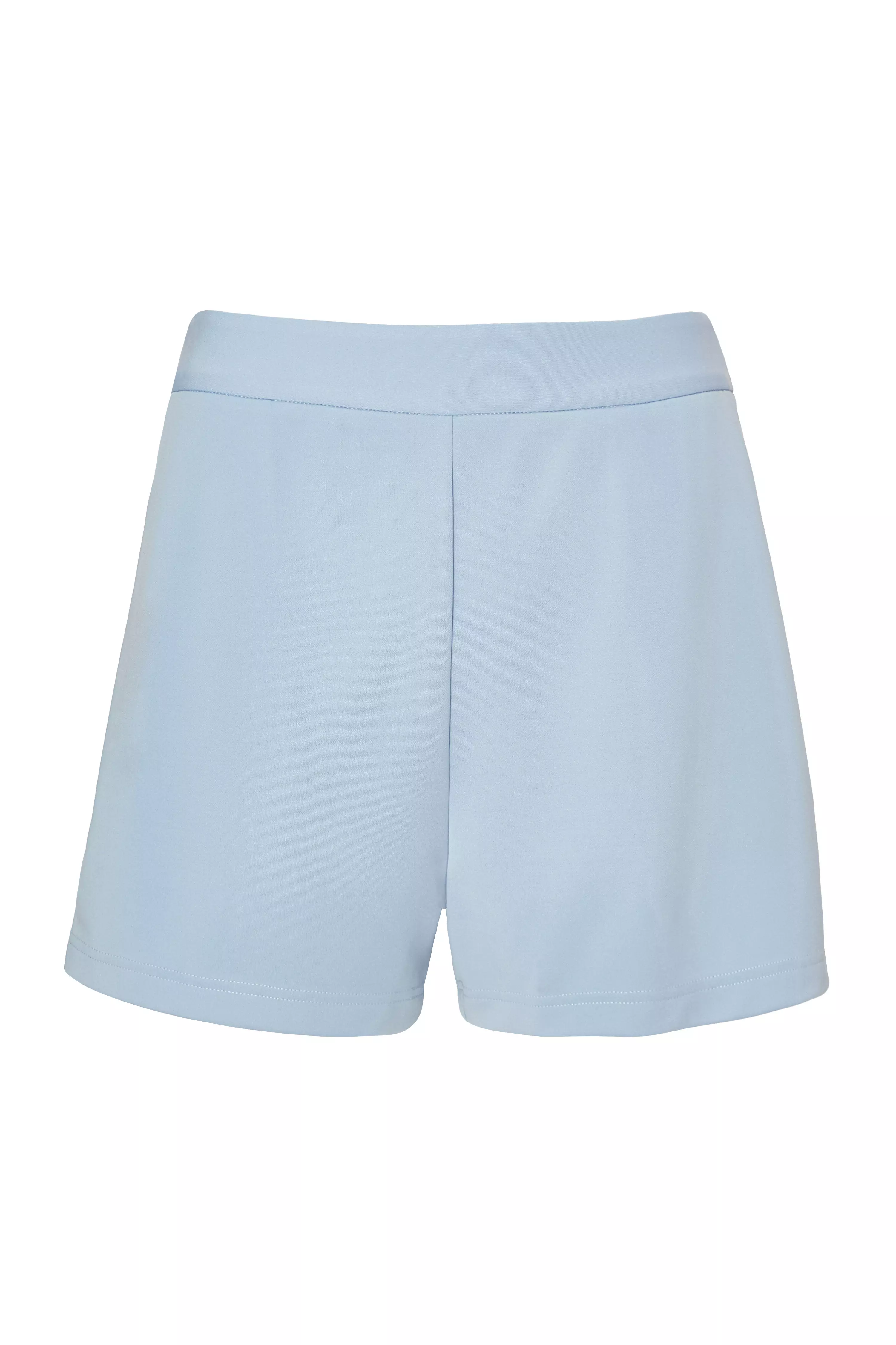 Light Blue Woven Tailored Shorts