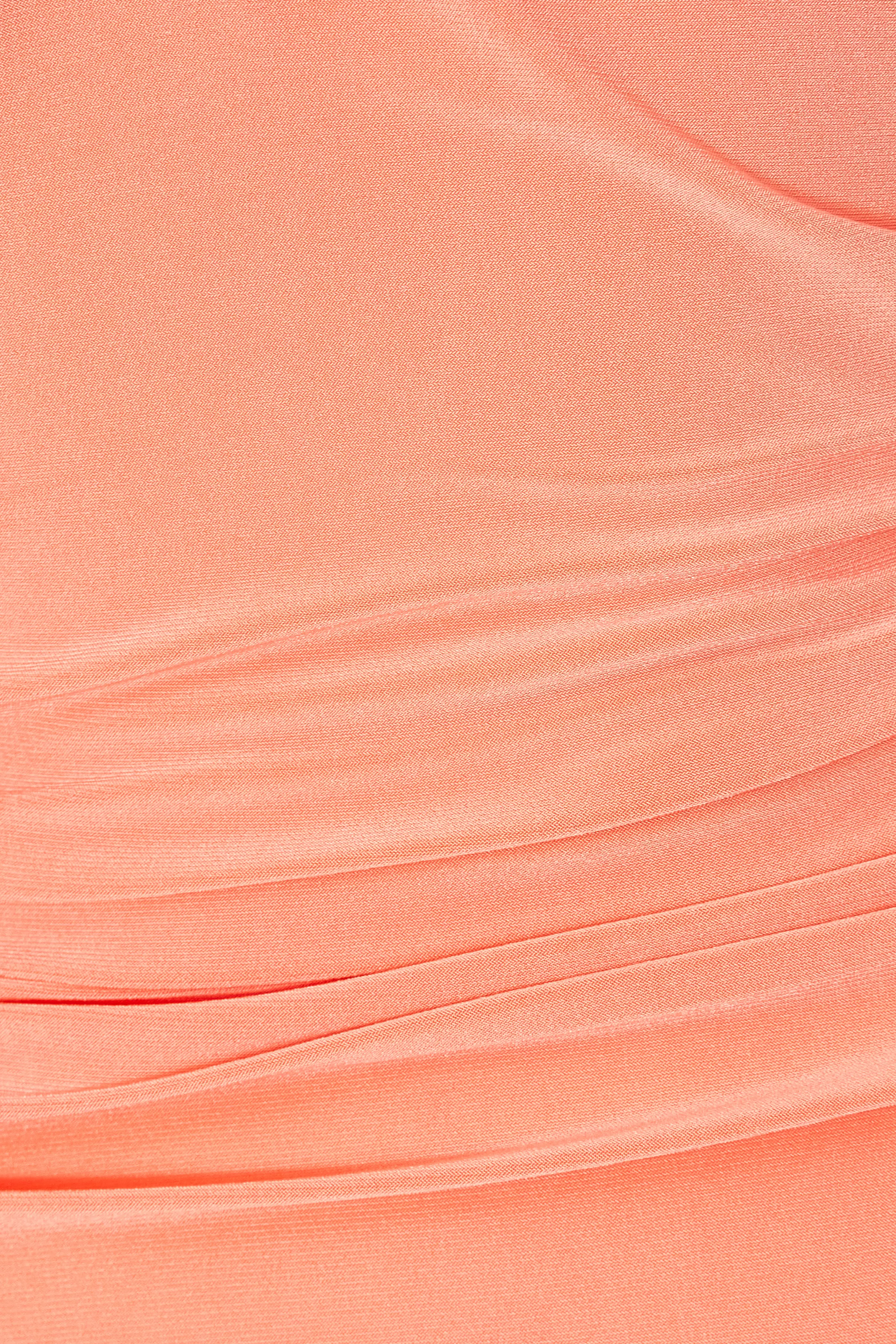 Coral Knot Detail Midi Dress