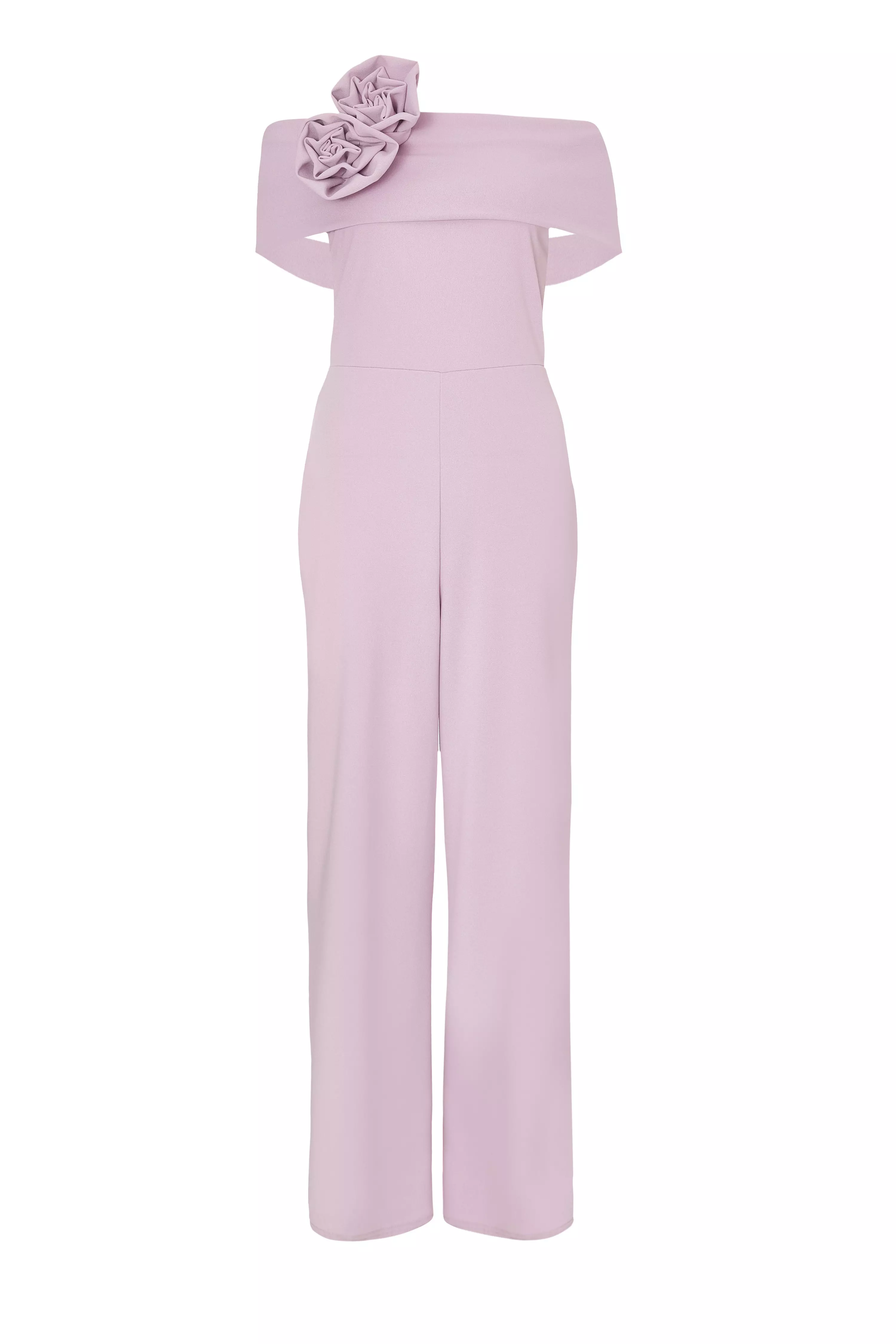Lilac Floral Corsage Jumpsuit